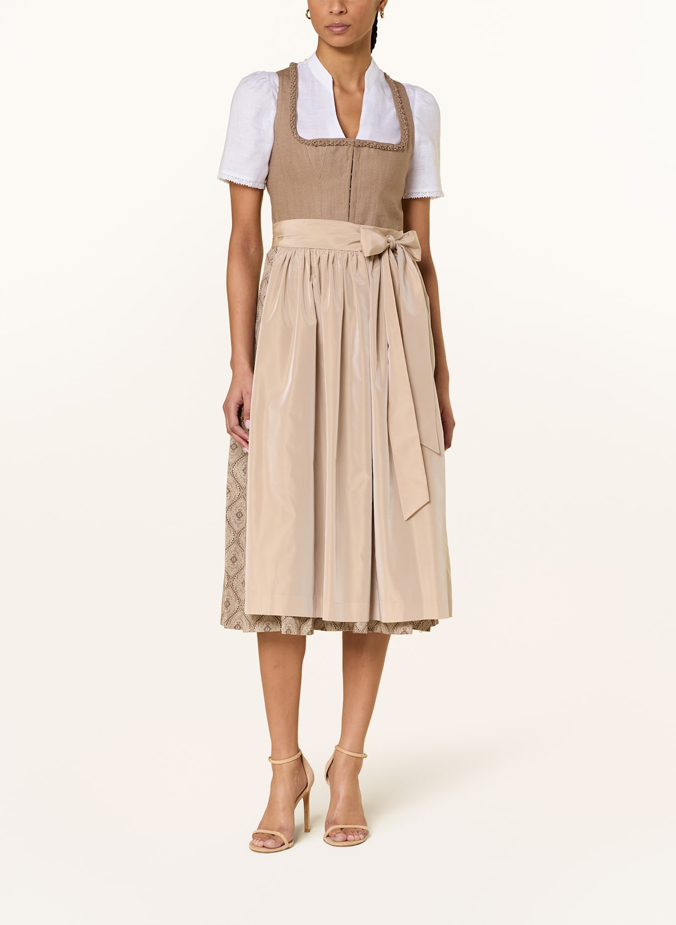 Johann & Johanna Dirndl blouse made of linen, Color: WHITE (Image 4)