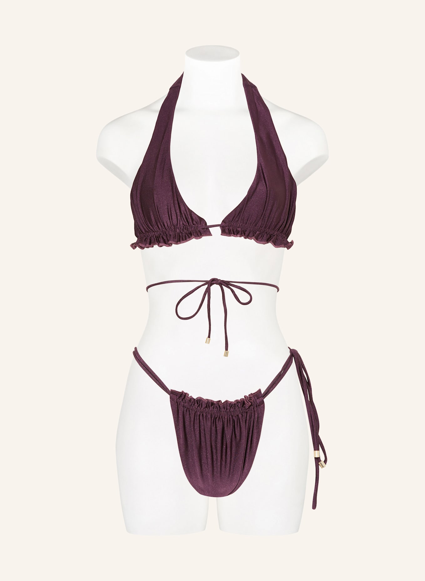 JANTHEE Neckholder-Bikini-Top OLYMPIA: DUNKELLILA