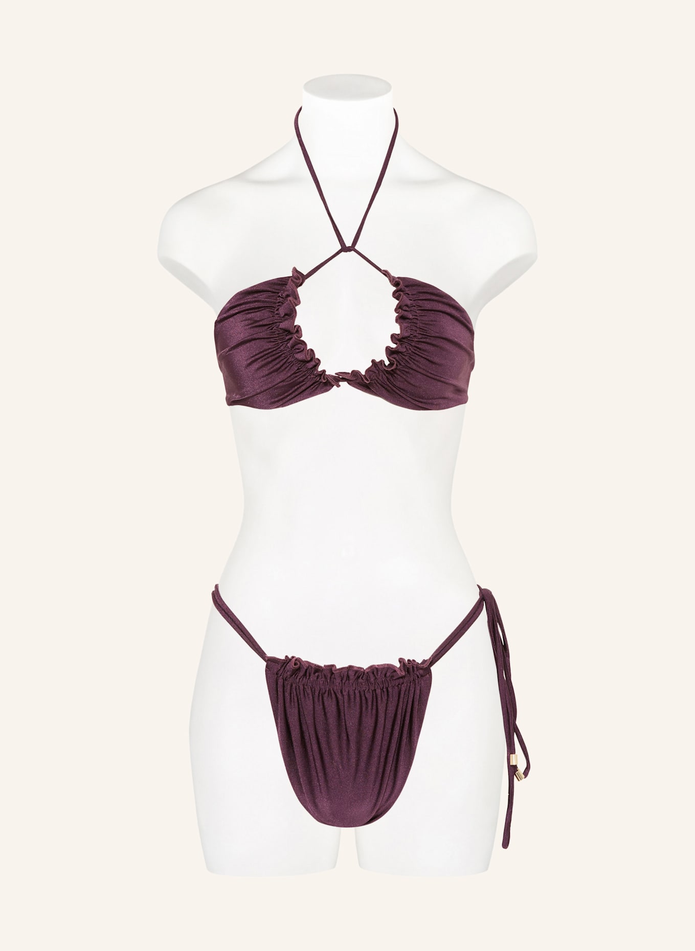JANTHEE Neckholder-Bikini-Top OLYMPIA: DUNKELLILA