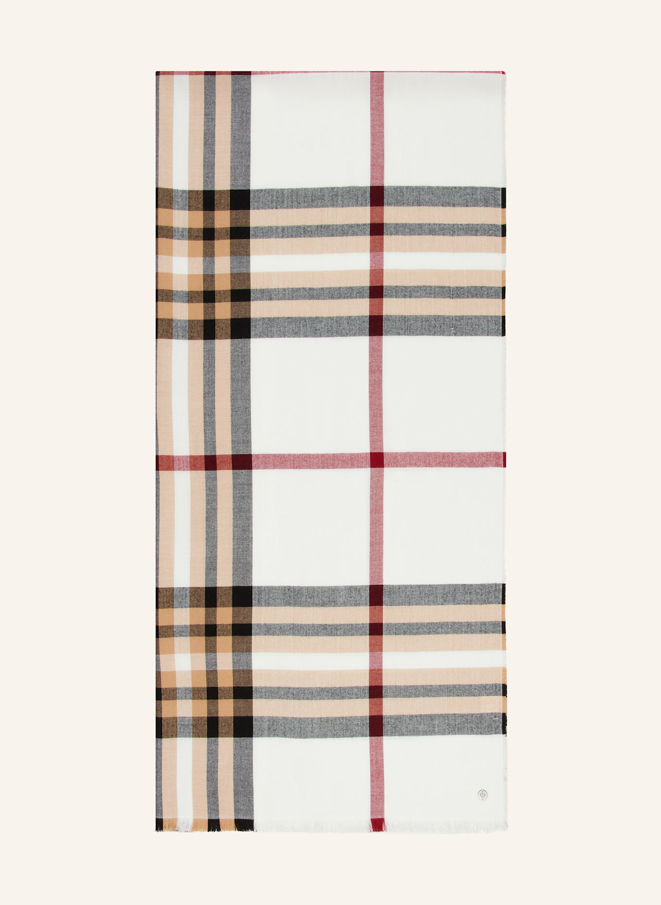 FRAAS écharpe: CRÈME / CHAMEAU / NOIR