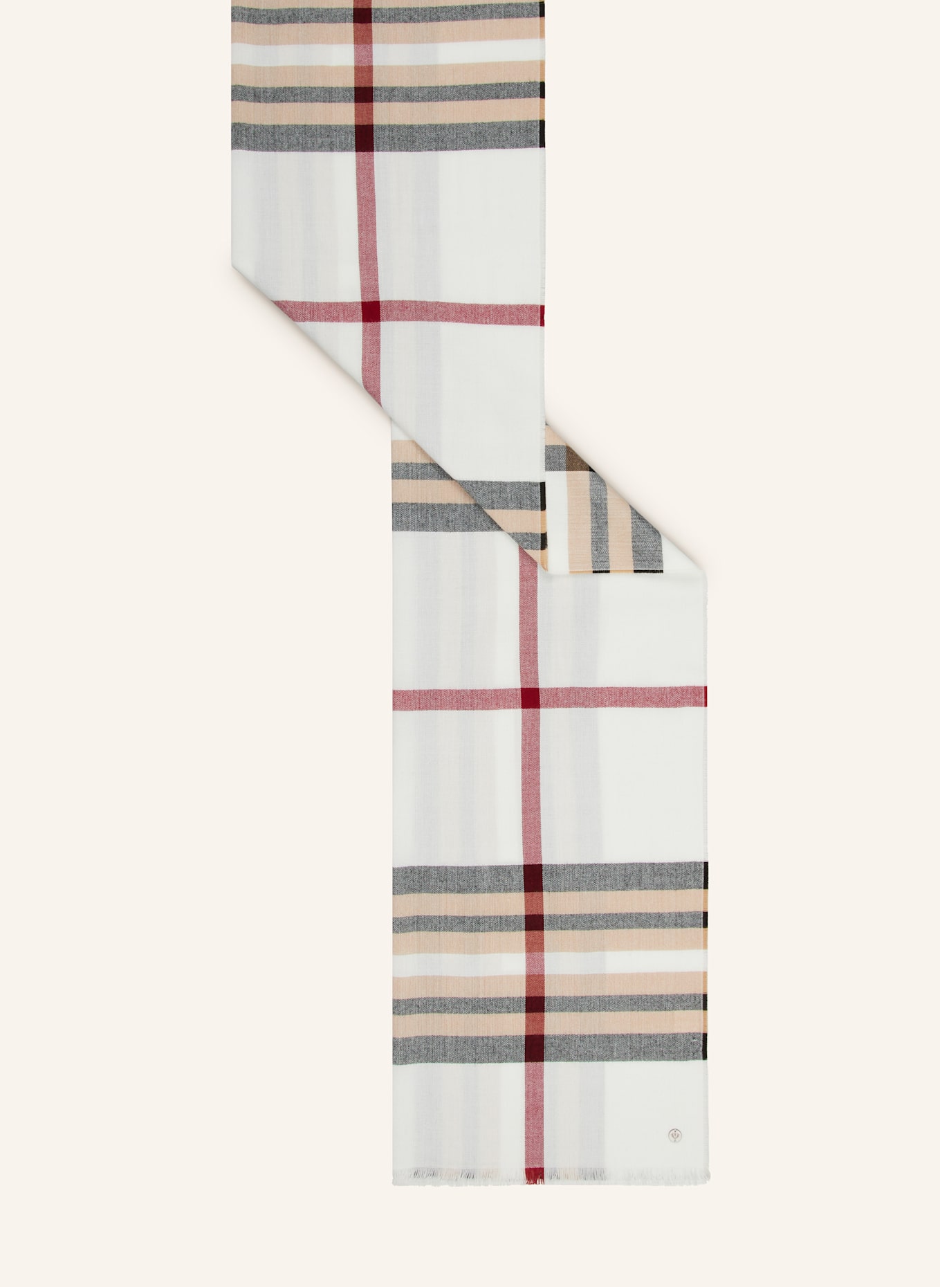 FRAAS écharpe: CRÈME / CHAMEAU / NOIR