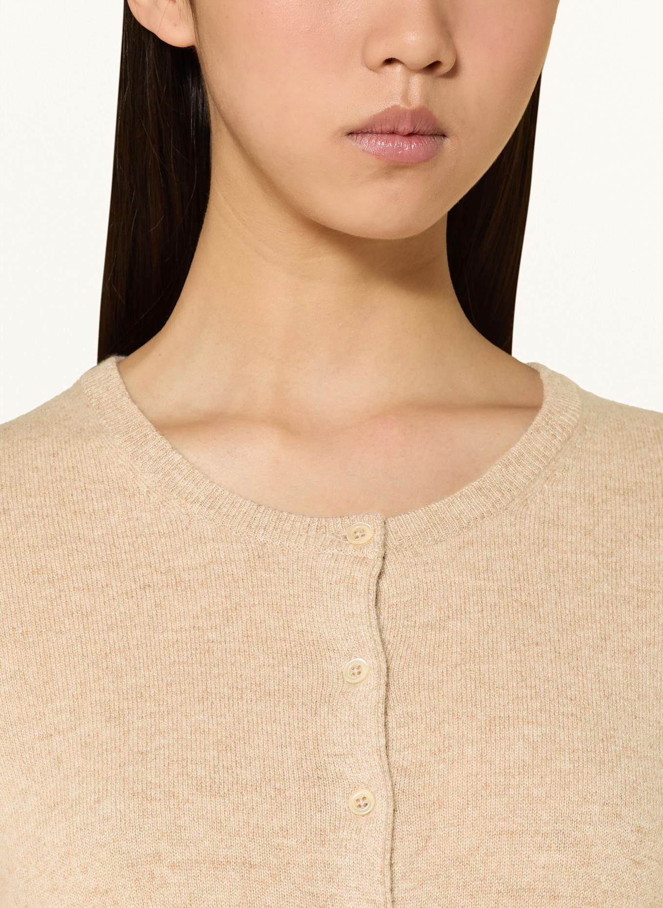 REPEAT Cashmere cardigan: CAMEL