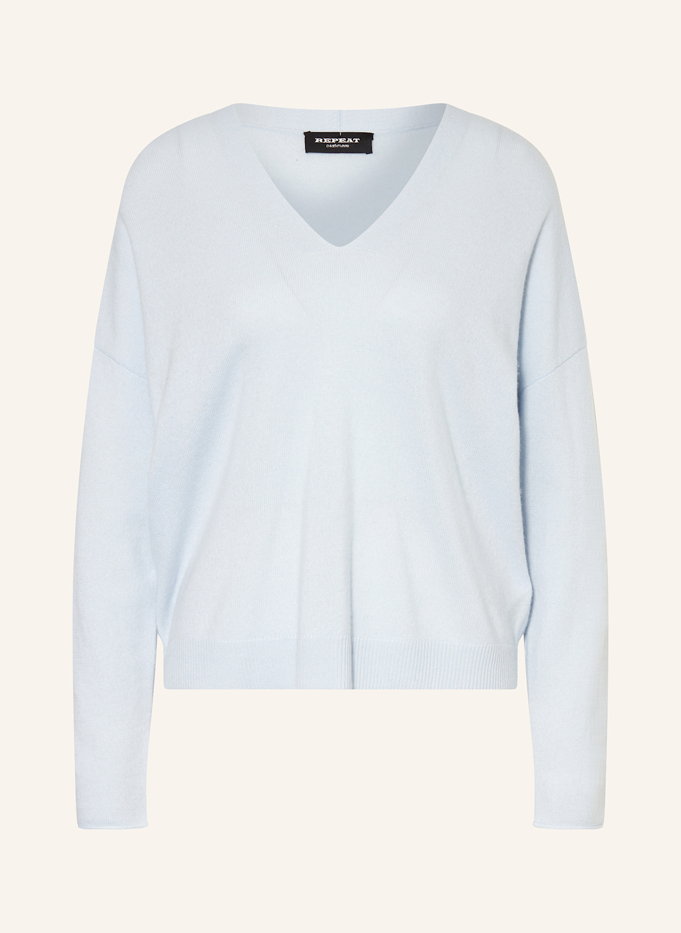 REPEAT Cashmere-Pullover: HELLBLAU