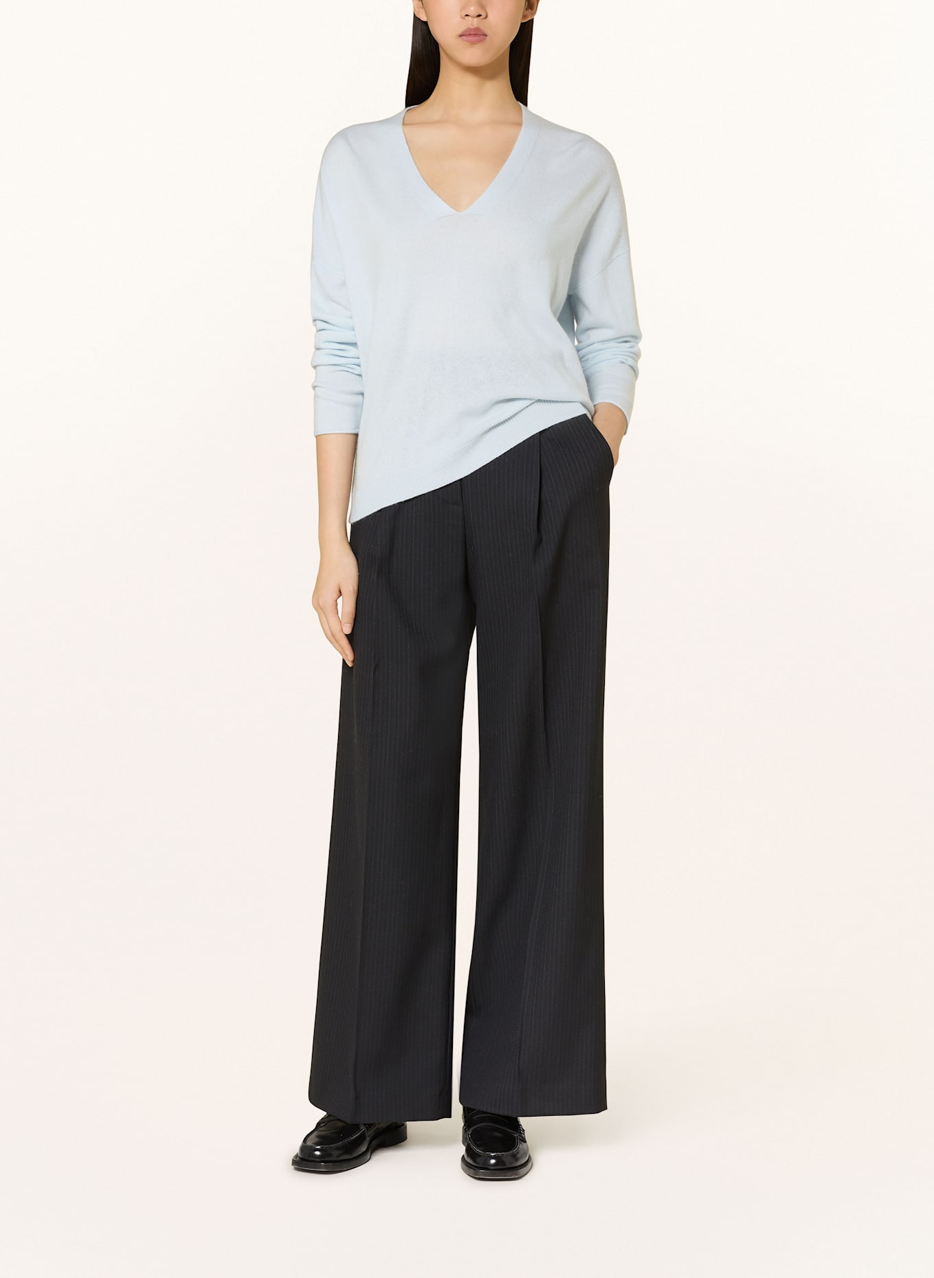 REPEAT Cashmere-Pullover: HELLBLAU