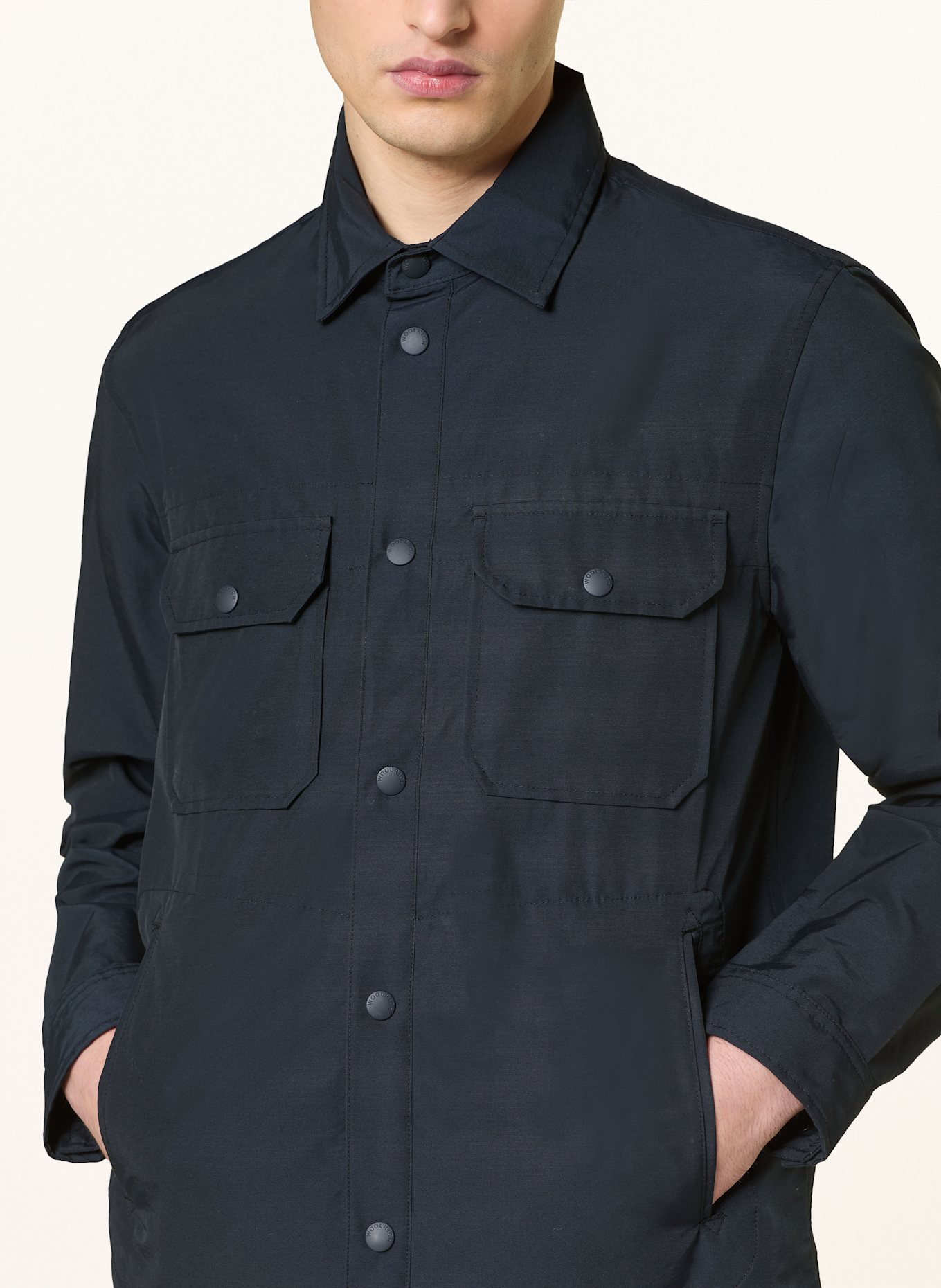 WOOLRICH Overjacket RAMAR: DUNKELBLAU