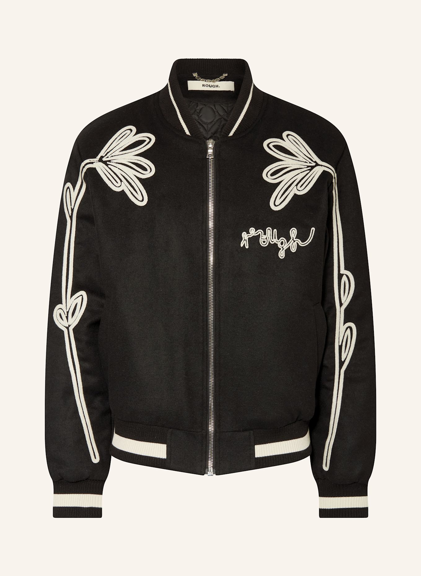 rough. Blouson: SCHWARZ / ECRU