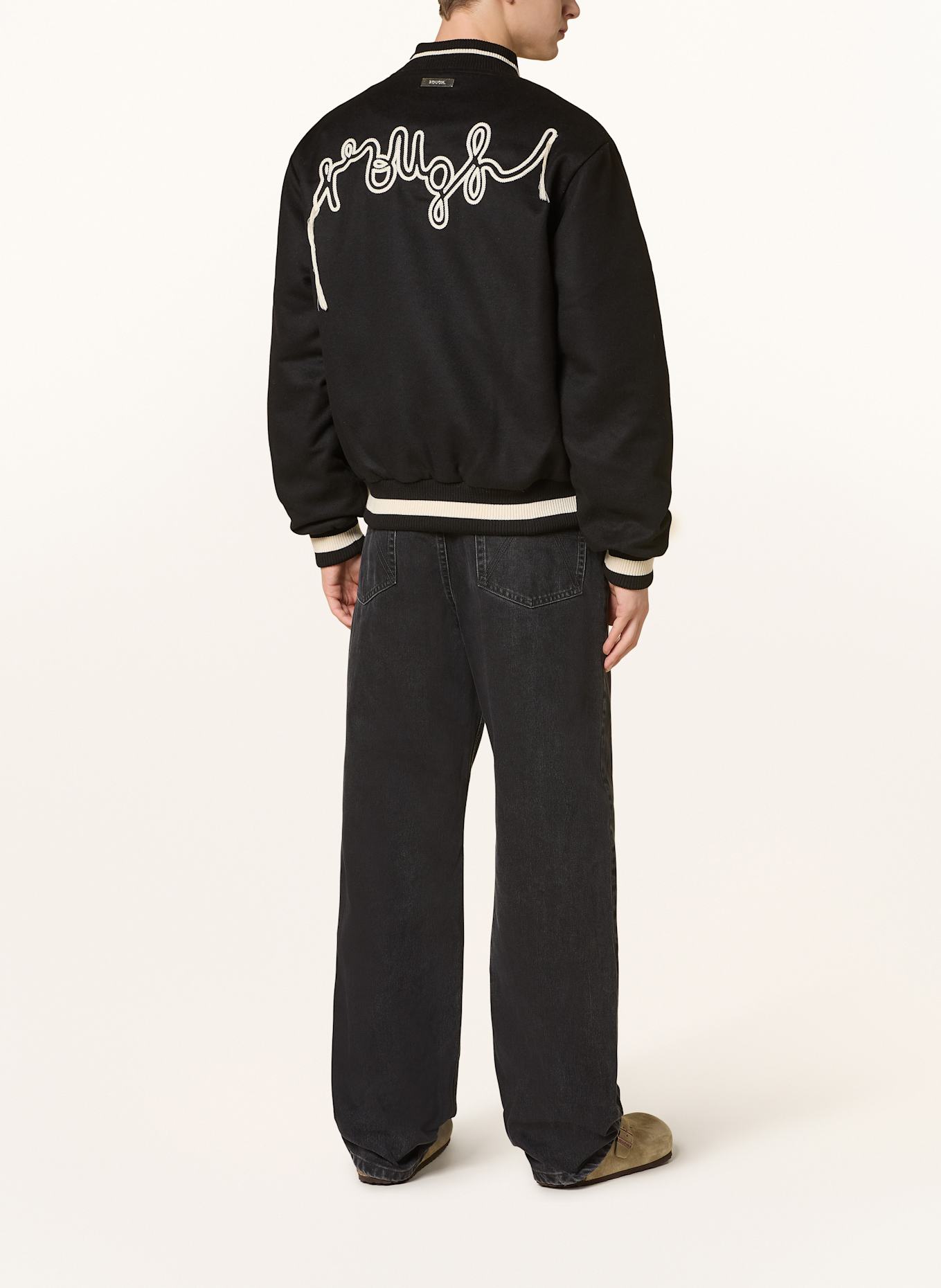 rough. Blouson: SCHWARZ / ECRU