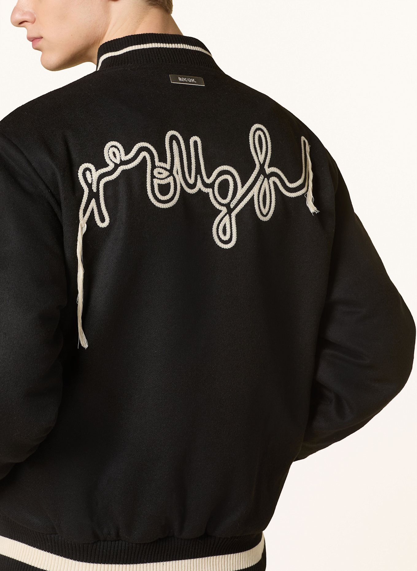 rough. Blouson: SCHWARZ / ECRU