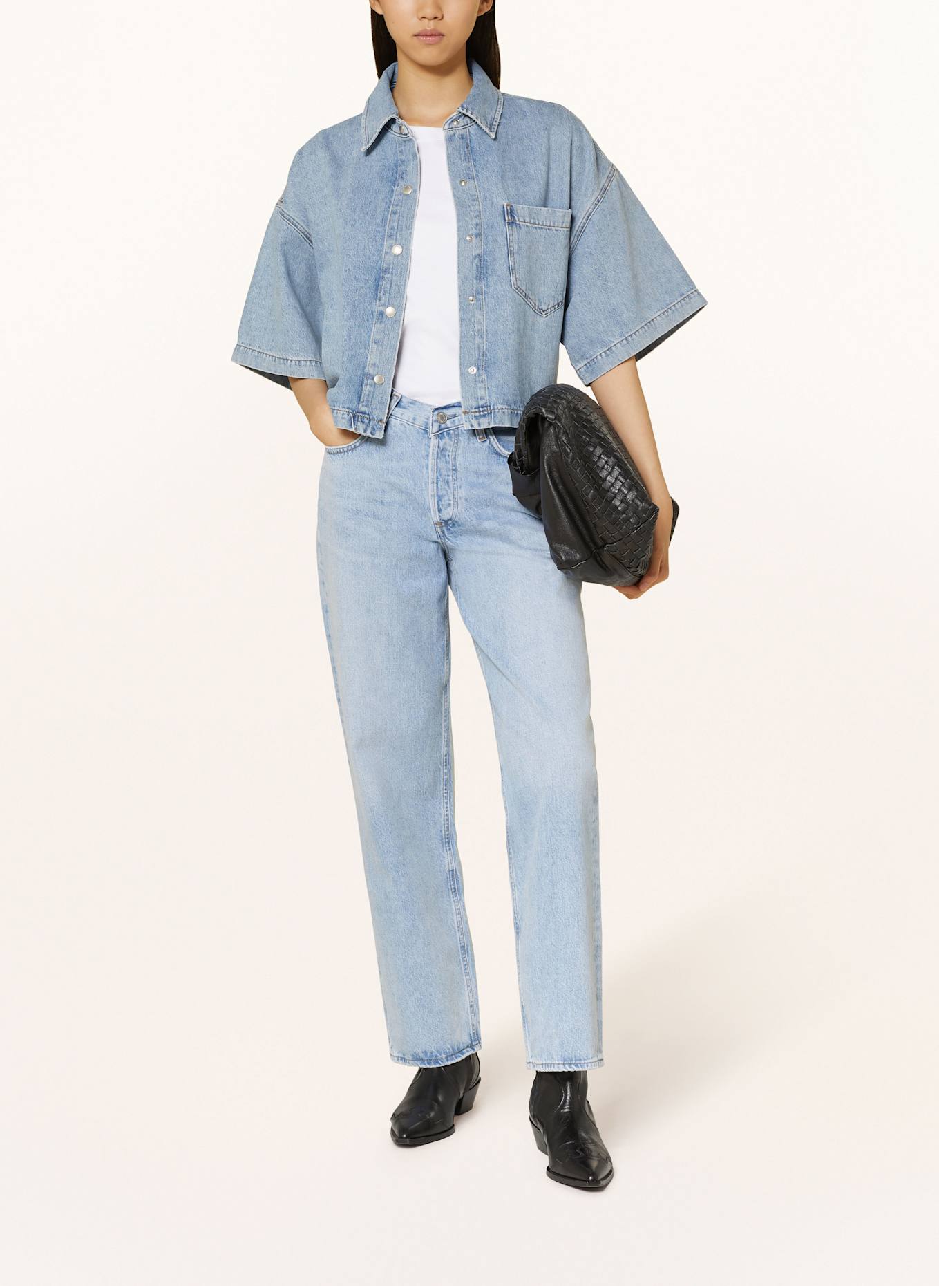 AGOLDE V-WAIST BAGGY Crisscross jeans: prevail It marbled ind