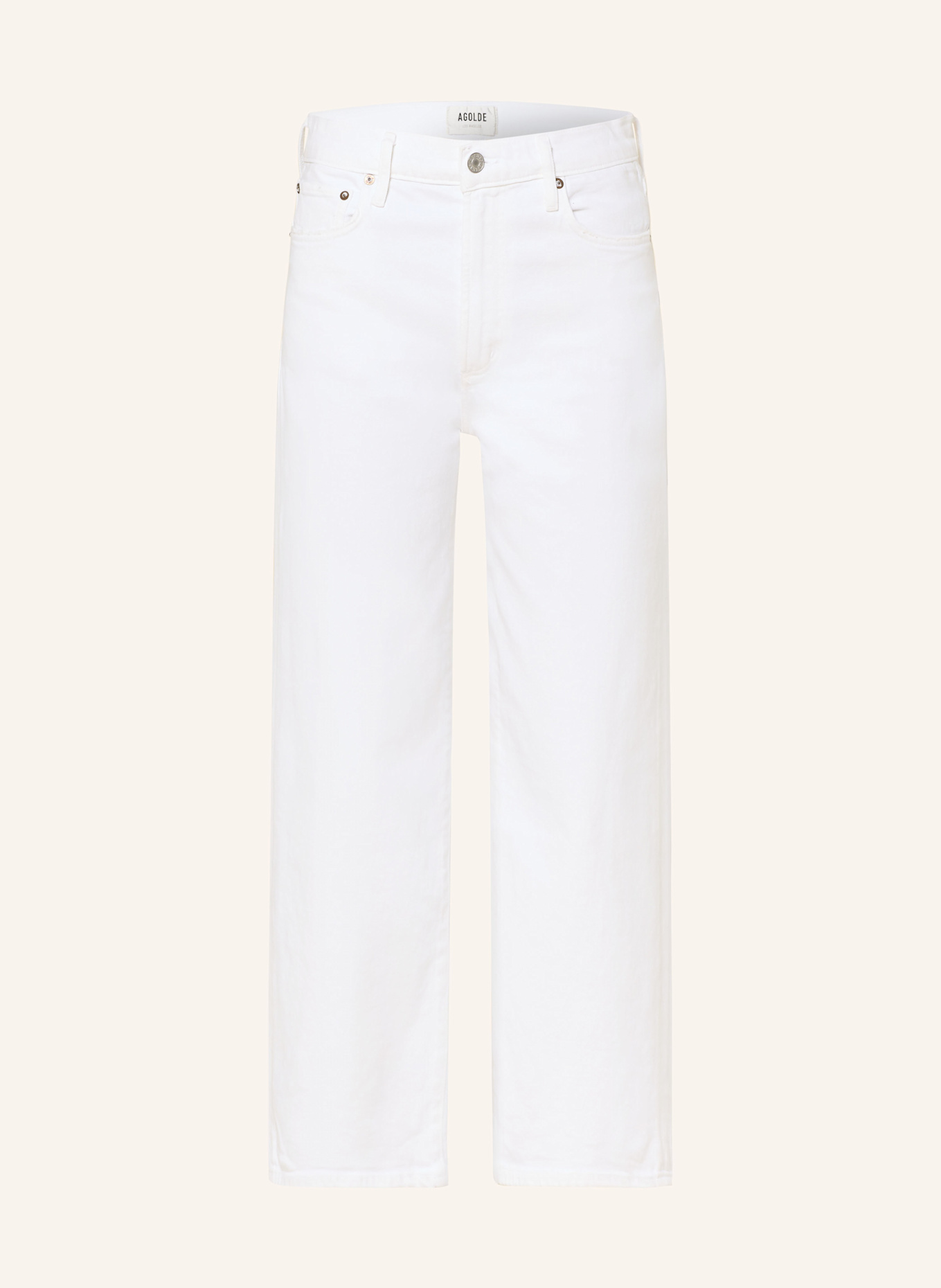 AGOLDE 7/8 jeans HARPER: sour crm flat wht w/hem dmged