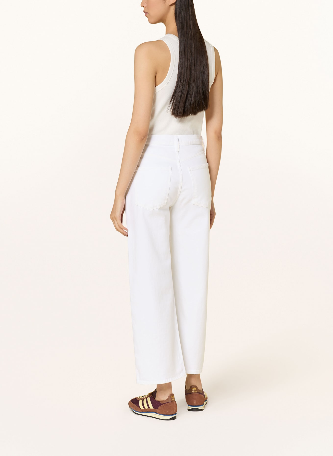 AGOLDE 7/8 jeans HARPER: sour crm flat wht w/hem dmged
