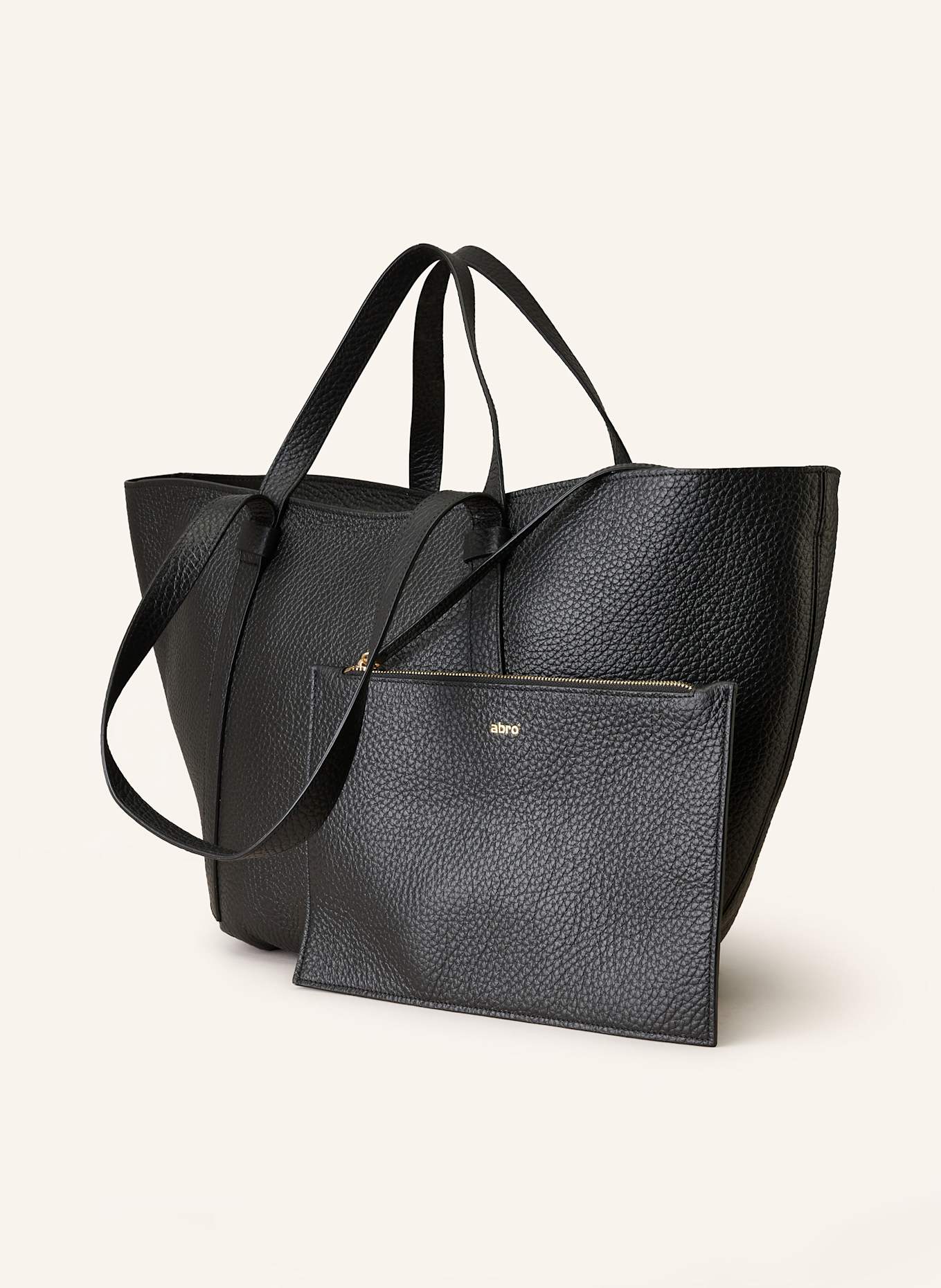 abro Shopper COSMO mit Pouch: SCHWARZ