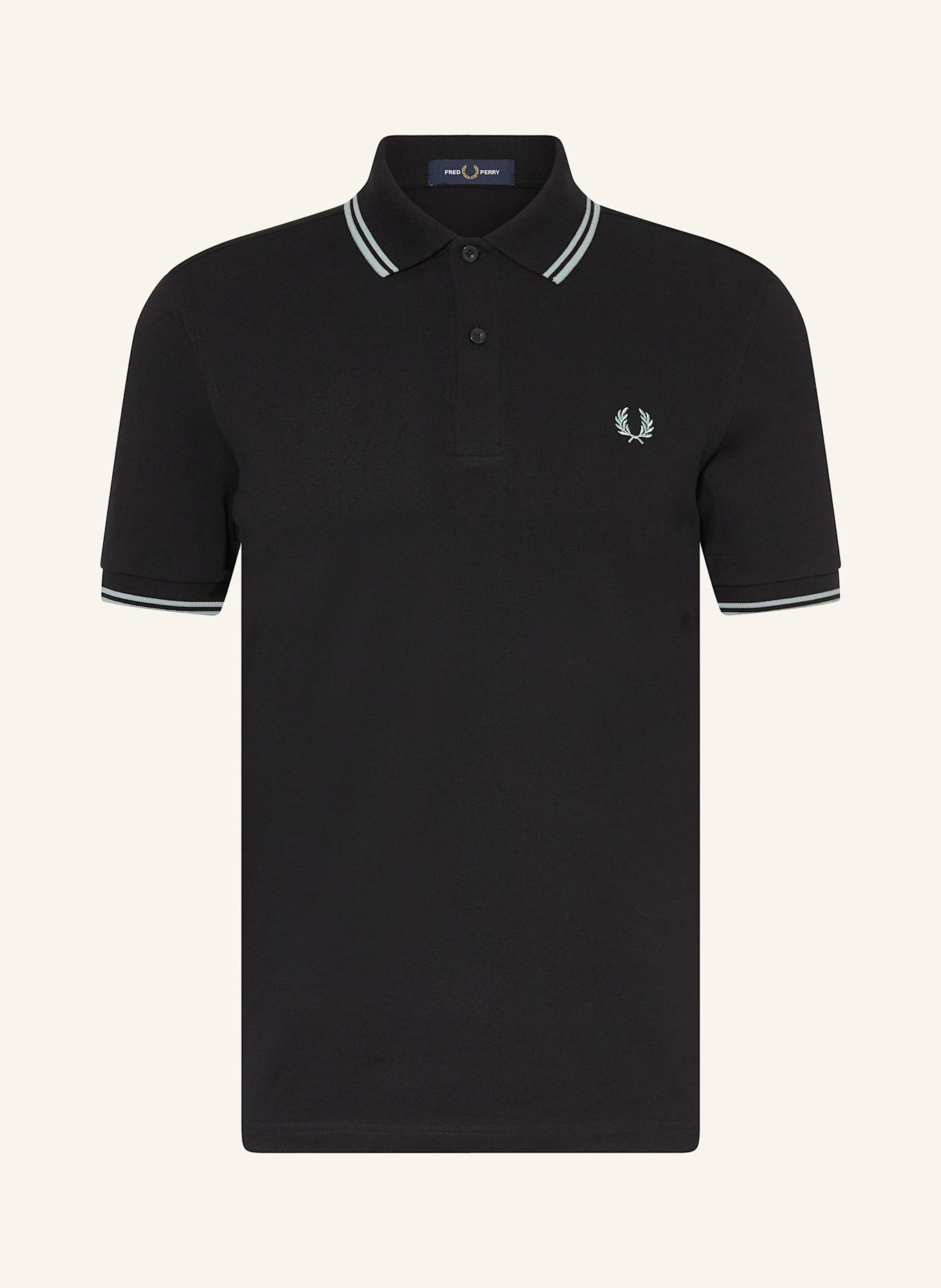 FRED PERRY Piqué-Poloshirt: SCHWARZ