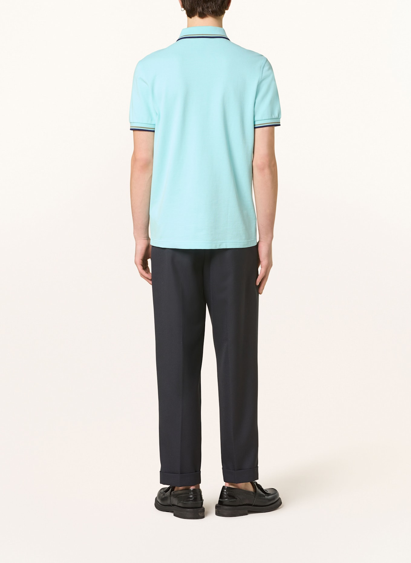 FRED PERRY Piqué-Poloshirt: TÜRKIS / OLIV / DUNKELBLAU