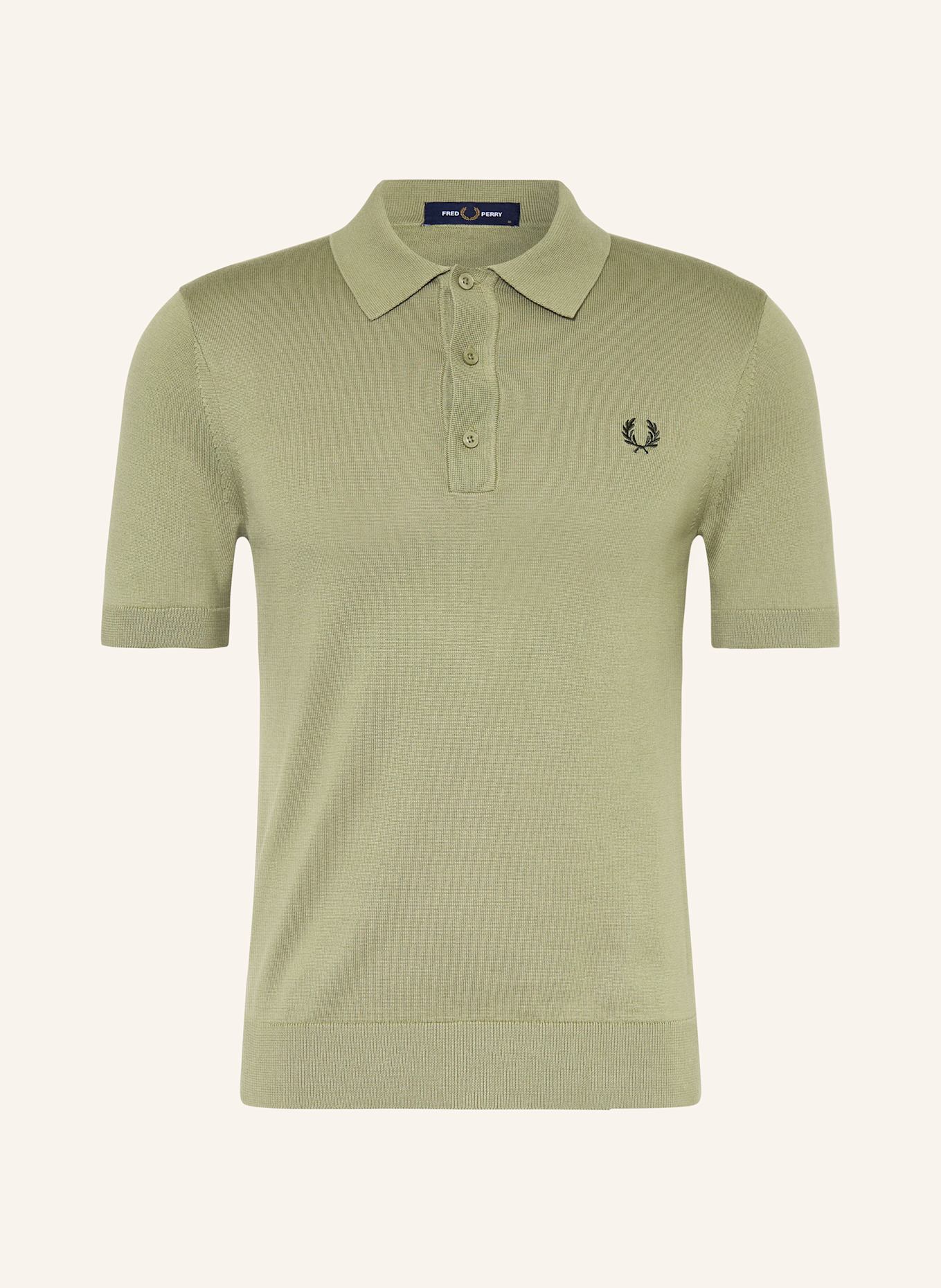 FRED PERRY Strick-Poloshirt: OLIV