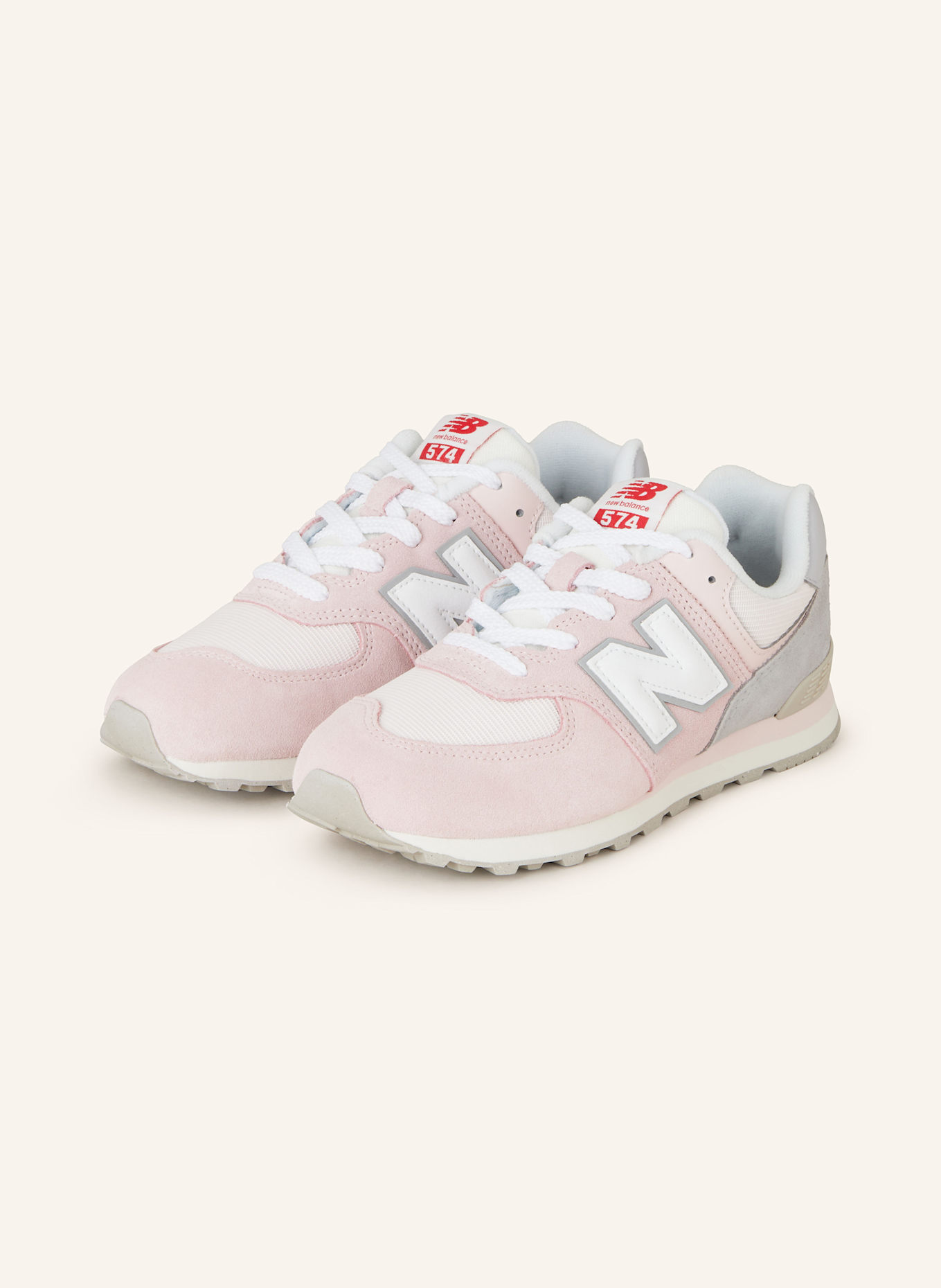 new balance Sneaker 574: ROSA / WEISS / HELLGRAU