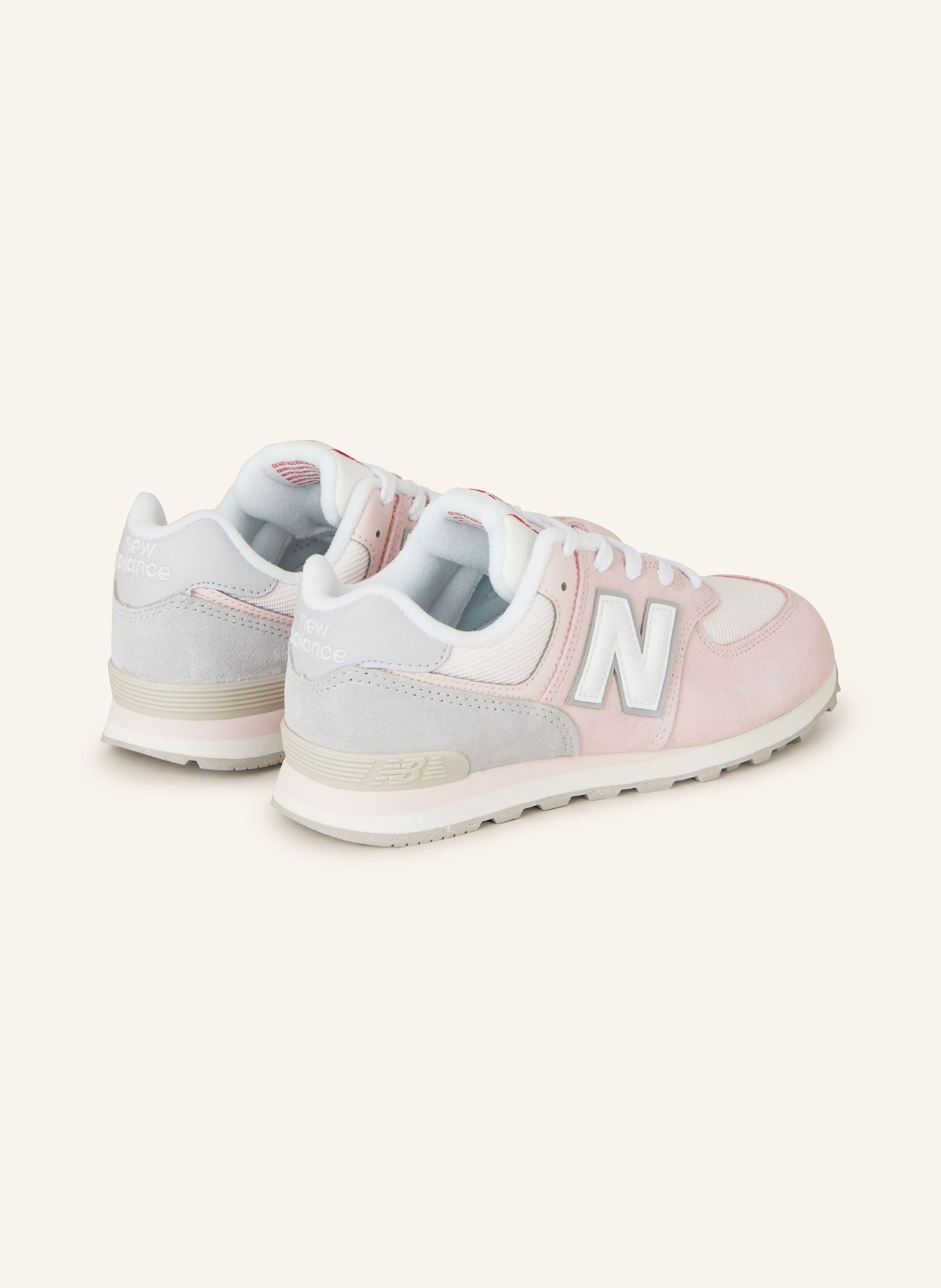 new balance Sneaker 574: ROSA / WEISS / HELLGRAU