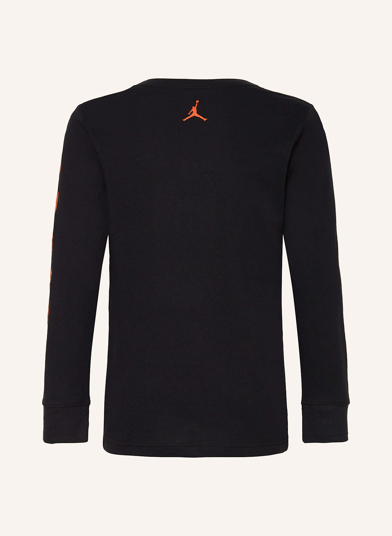 JORDAN Longsleeve UP IN FLAMES: SCHWARZ / ROT