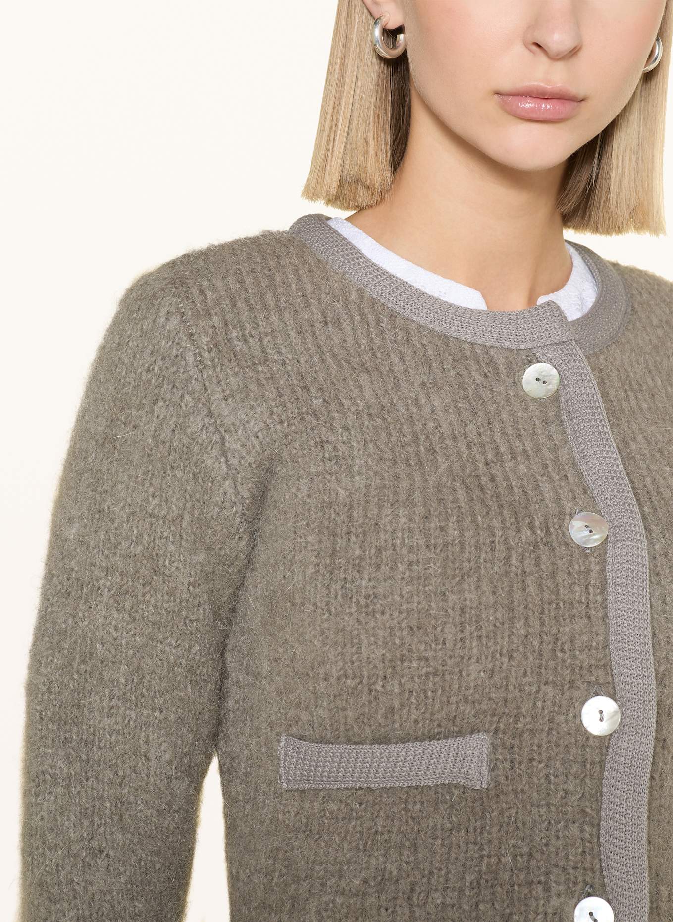 CocoVero Strickjacke MORA: TAUPE