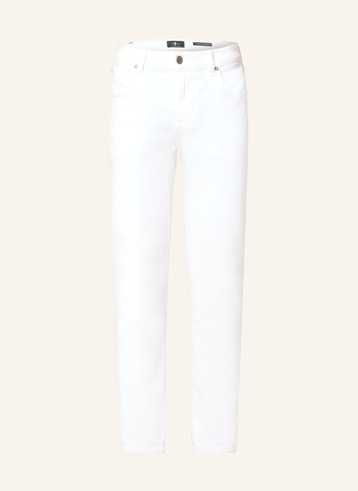 7 for all mankind Džíny SLIMMY TAPERED Modern Slim Fit: Luxe Performance White WHITE