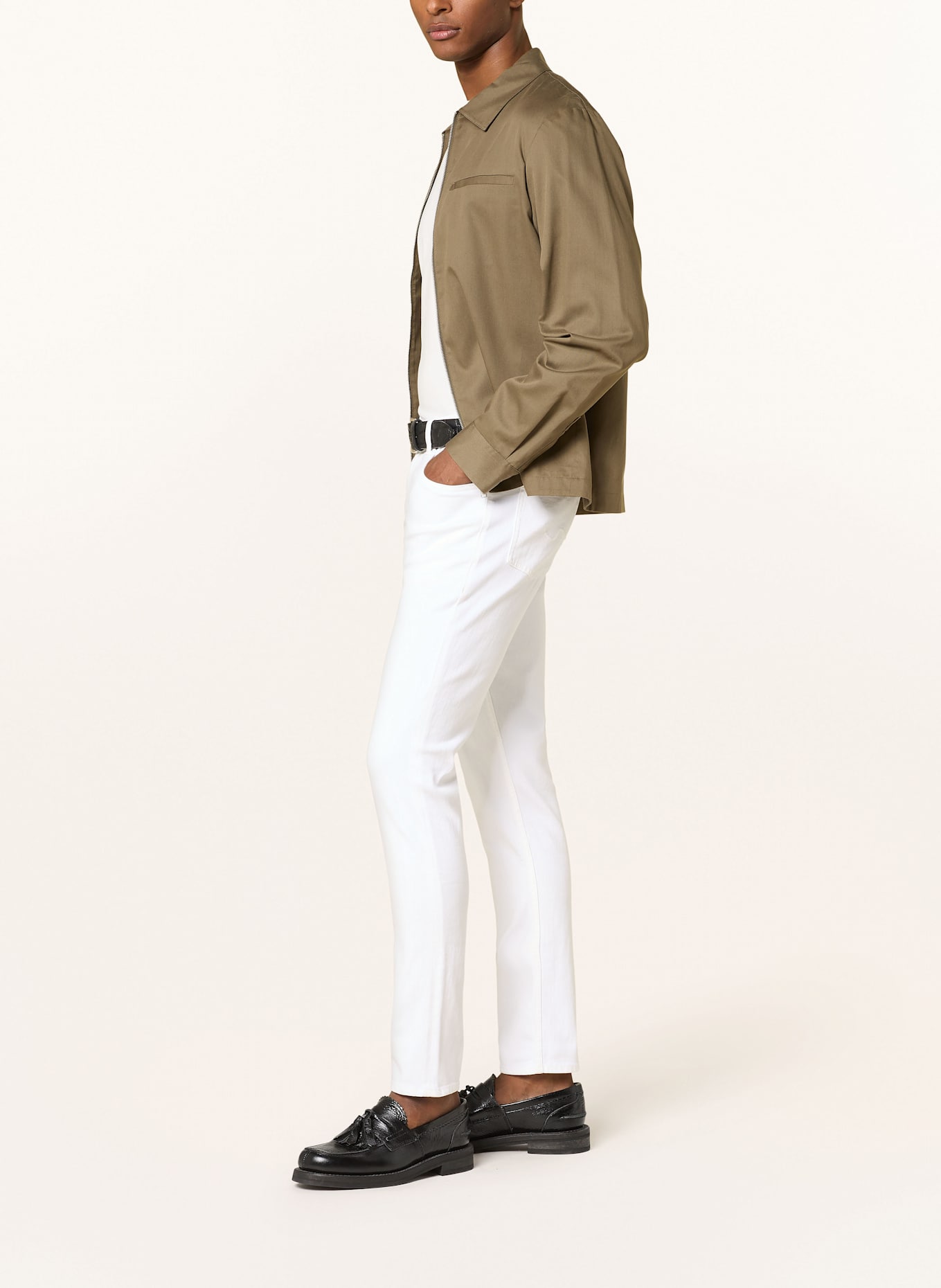 7 for all mankind Džíny SLIMMY TAPERED Modern Slim Fit: Luxe Performance White WHITE
