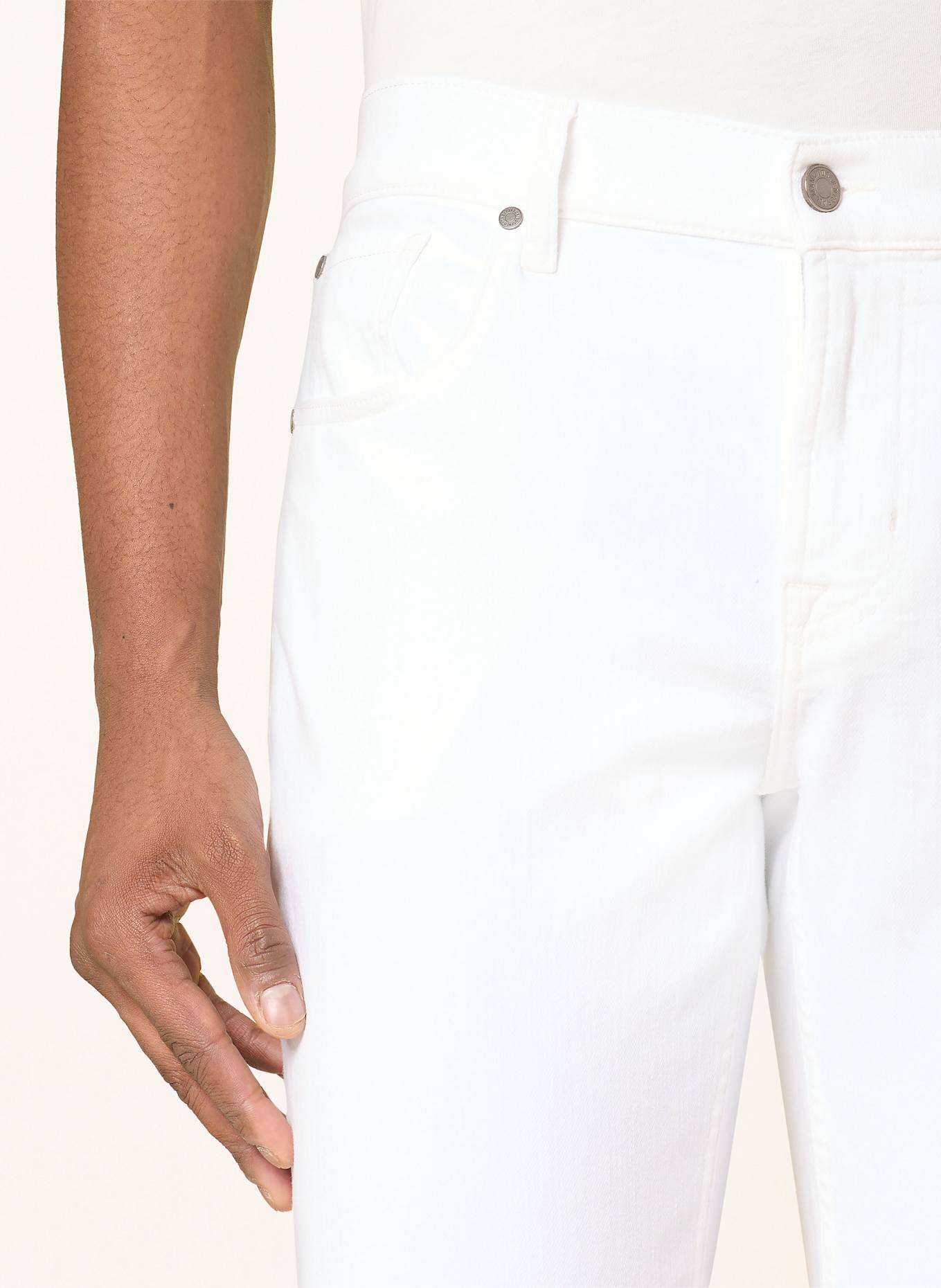 7 for all mankind Džíny SLIMMY TAPERED Modern Slim Fit: Luxe Performance White WHITE