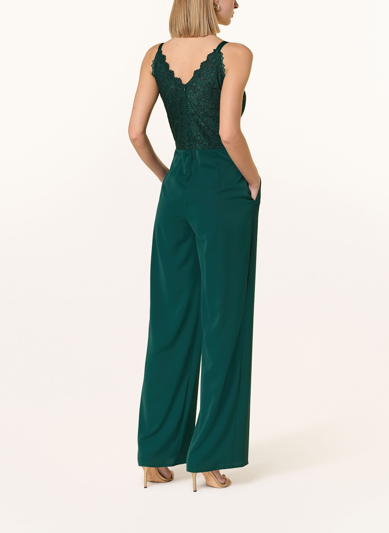 Suddenly Princess Jumpsuit mit Spitze: DUNKELGRÜN