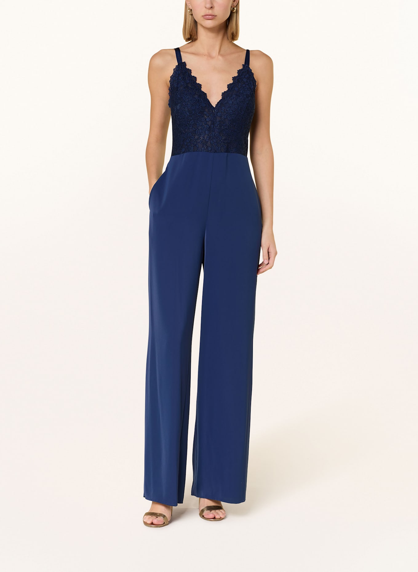 Suddenly Princess Jumpsuit mit Spitze: DUNKELBLAU