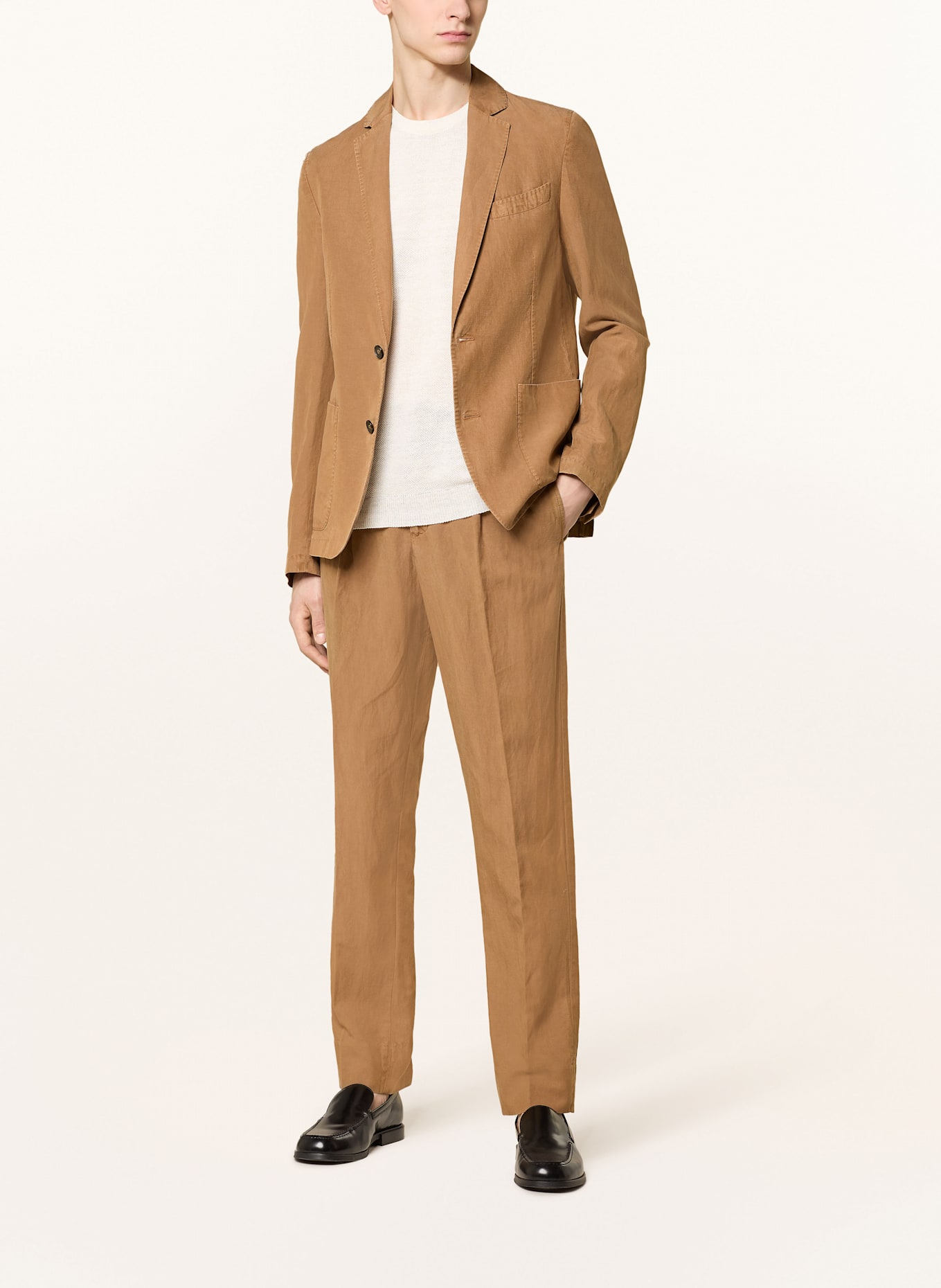 roberto collina Strickshirt aus Leinen: CREME