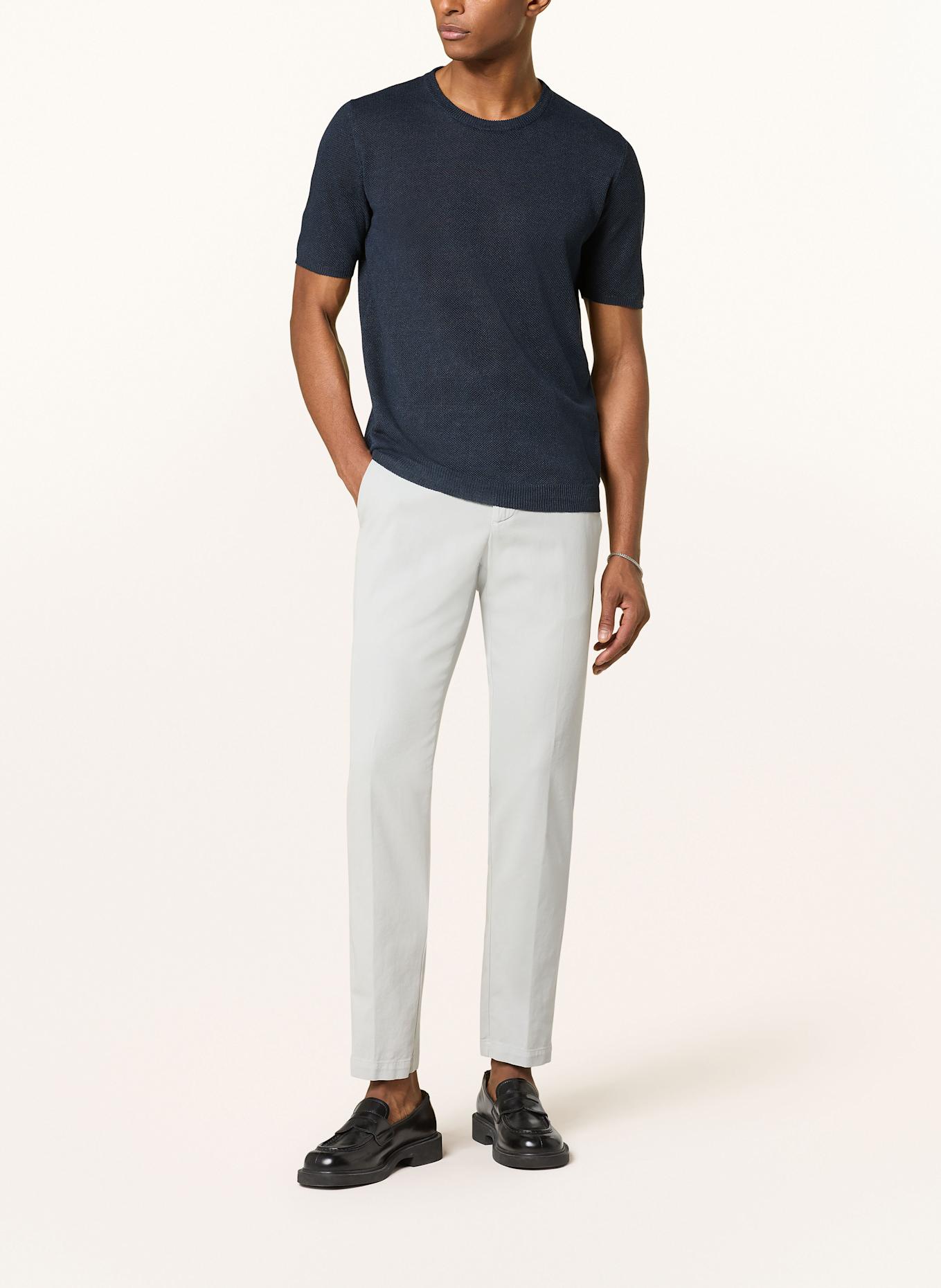 roberto collina Strickshirt aus Leinen: DUNKELBLAU