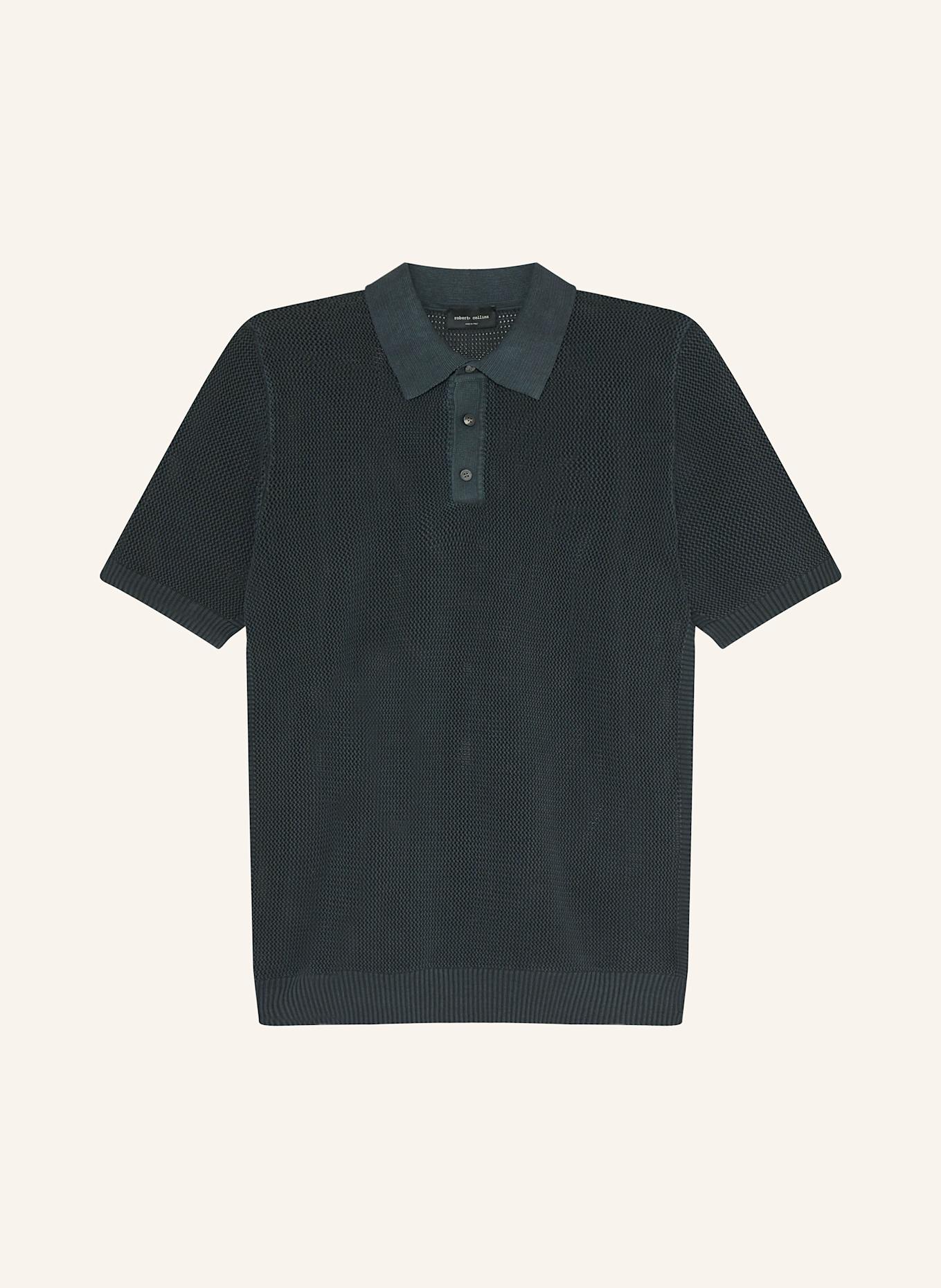 roberto collina Strick-Poloshirt: SCHWARZ