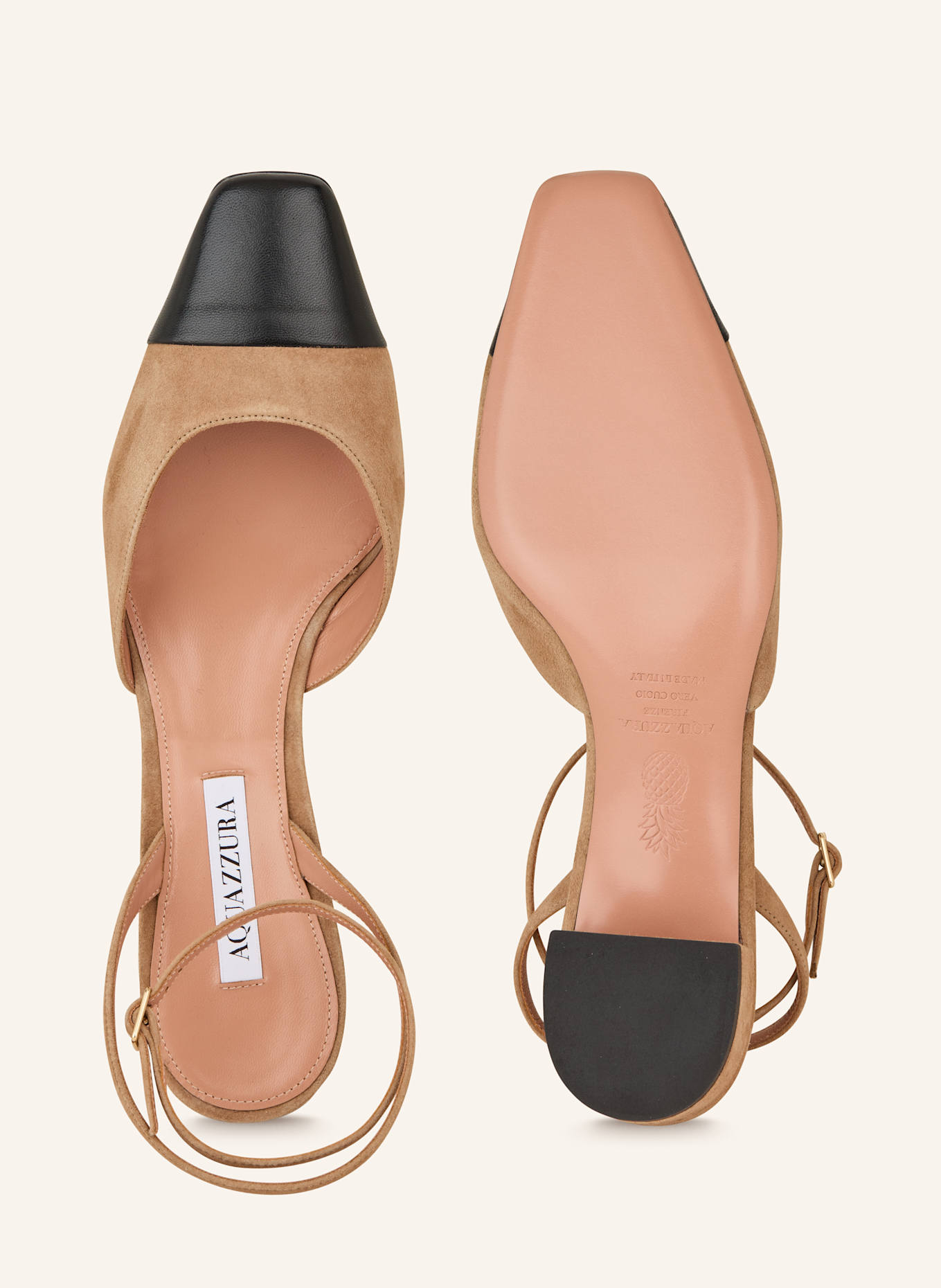 AQUAZZURA Pumps FRENCH FLIRT: LIGHT BROWN / BLACK