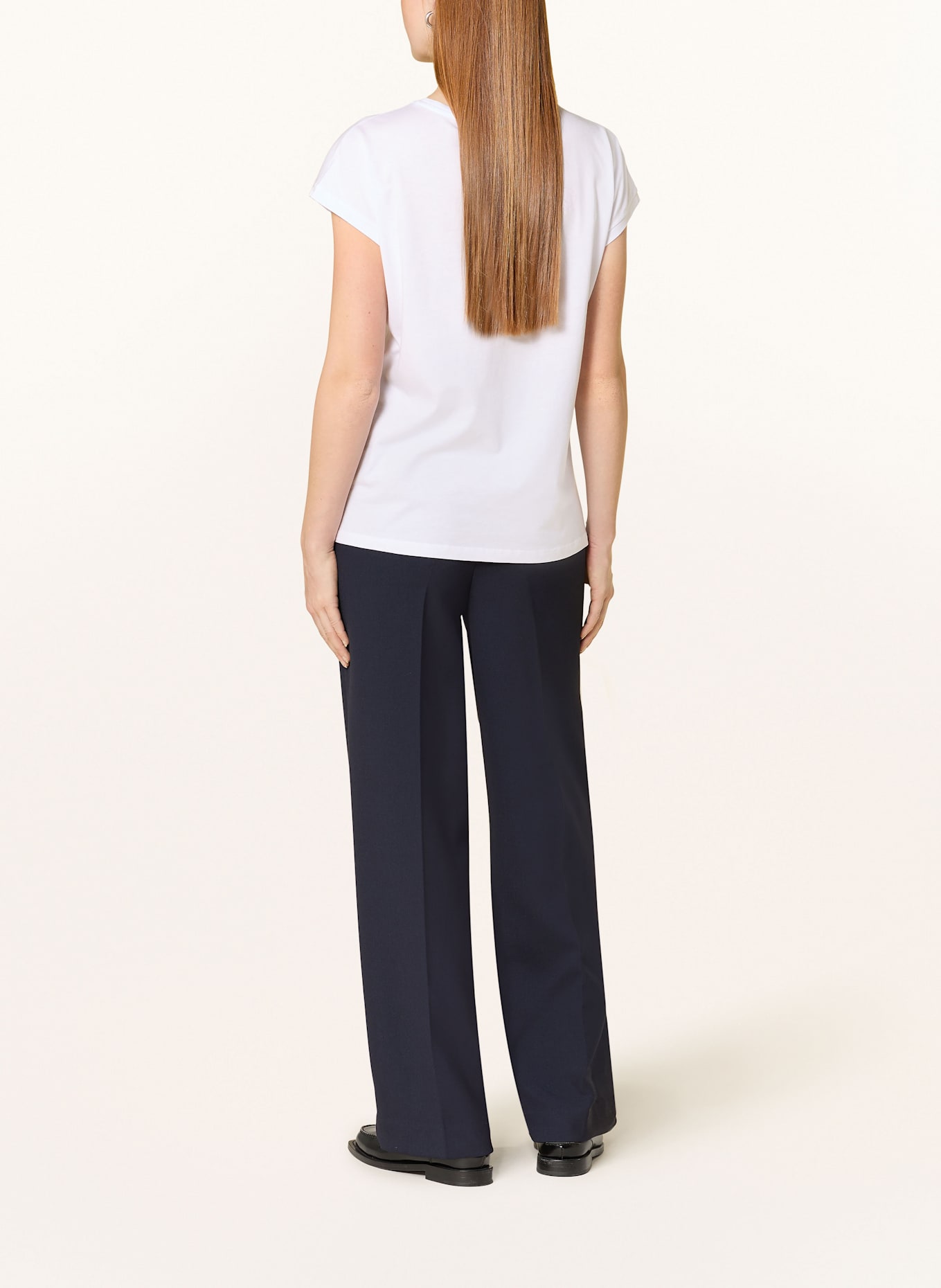 MARC AUREL T-Shirt mit Pailletten: WEISS