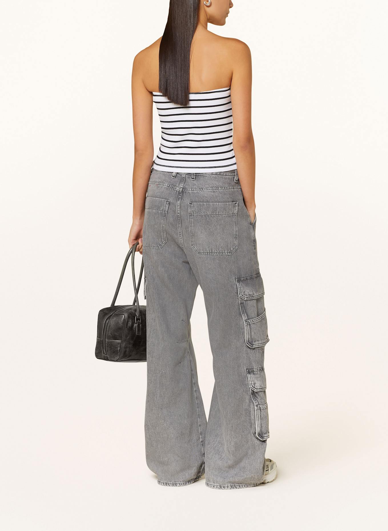 Calvin Klein Jeans Off-Shoulder-Top: WEISS / SCHWARZ