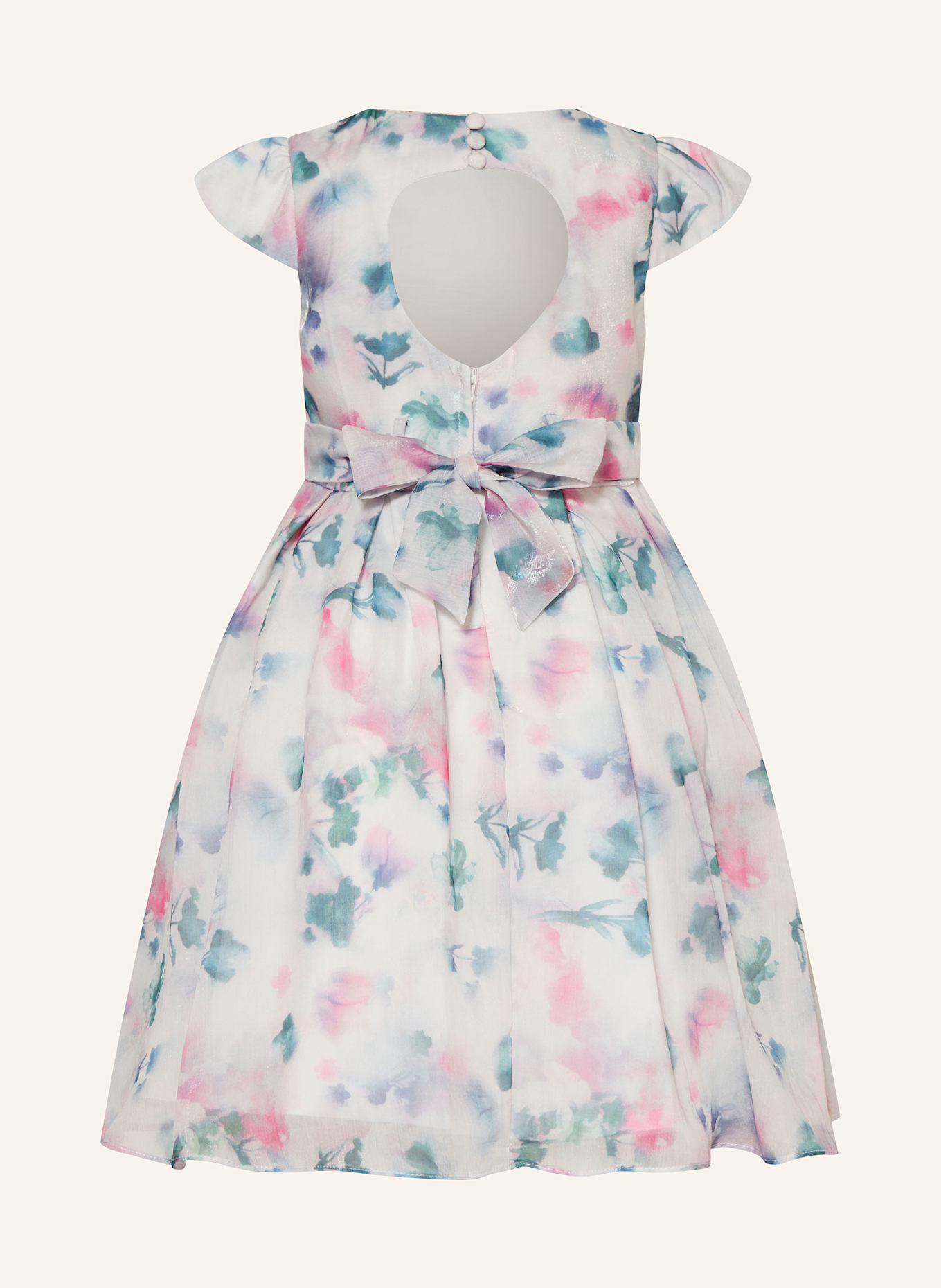 DANAMADE Kleid: WEISS/ GRÜN/ ROSA