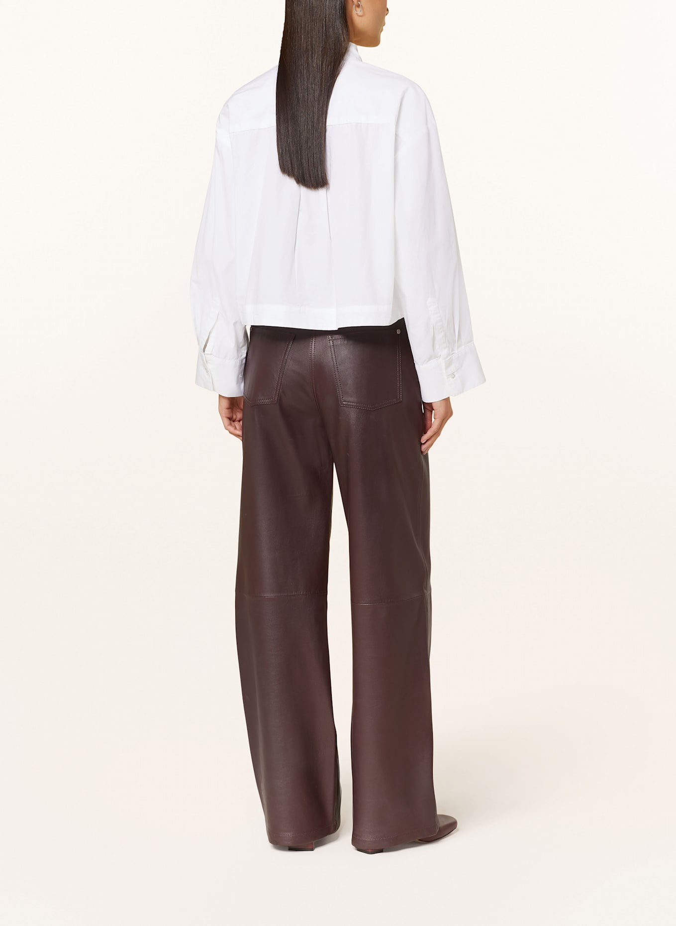 SELECTED Femme Cropped-Hemdbluse: WEISS