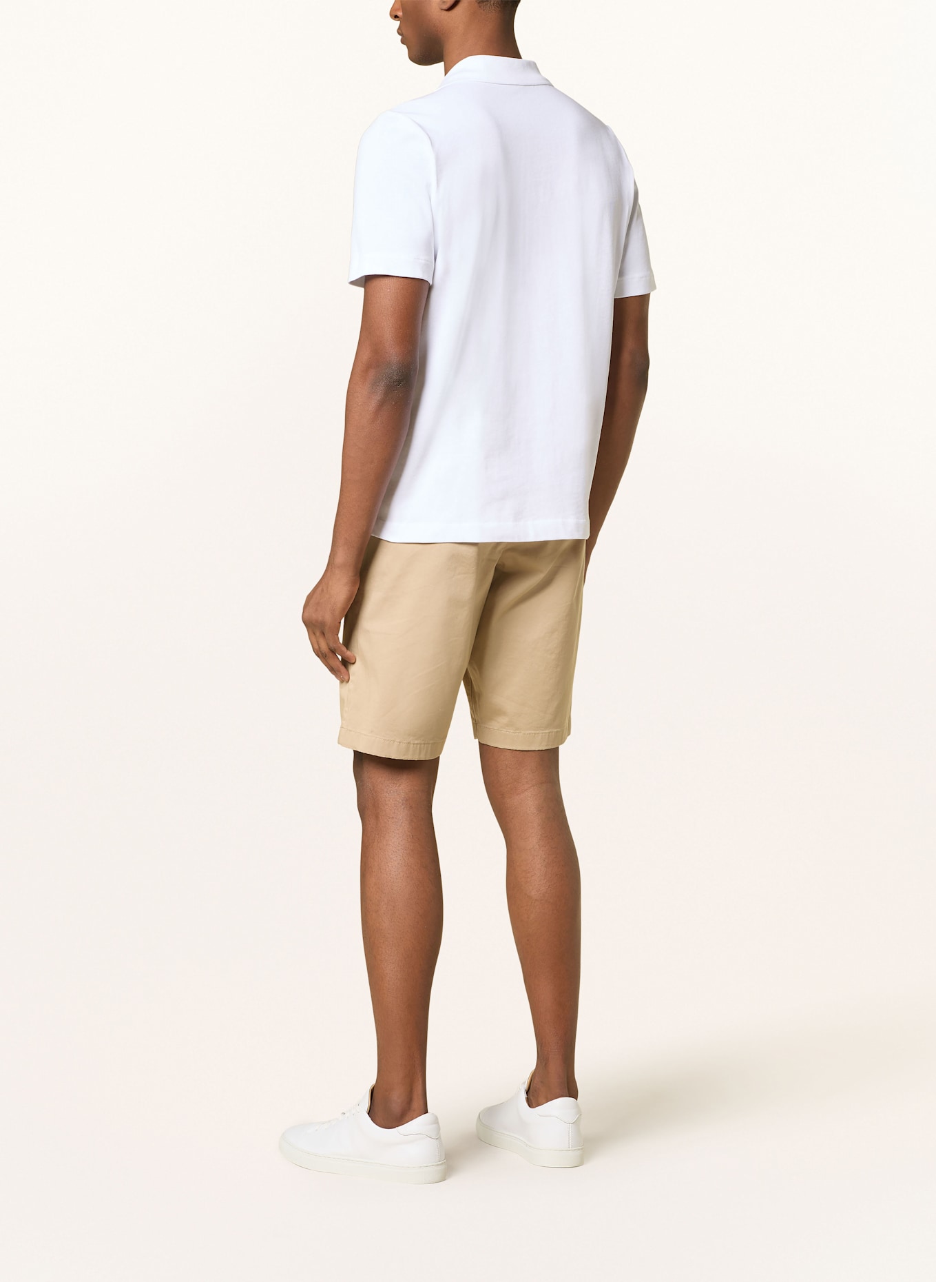 MAERZ MUENCHEN Kurzarm-Hemd Regular Fit aus Jersey: WEISS