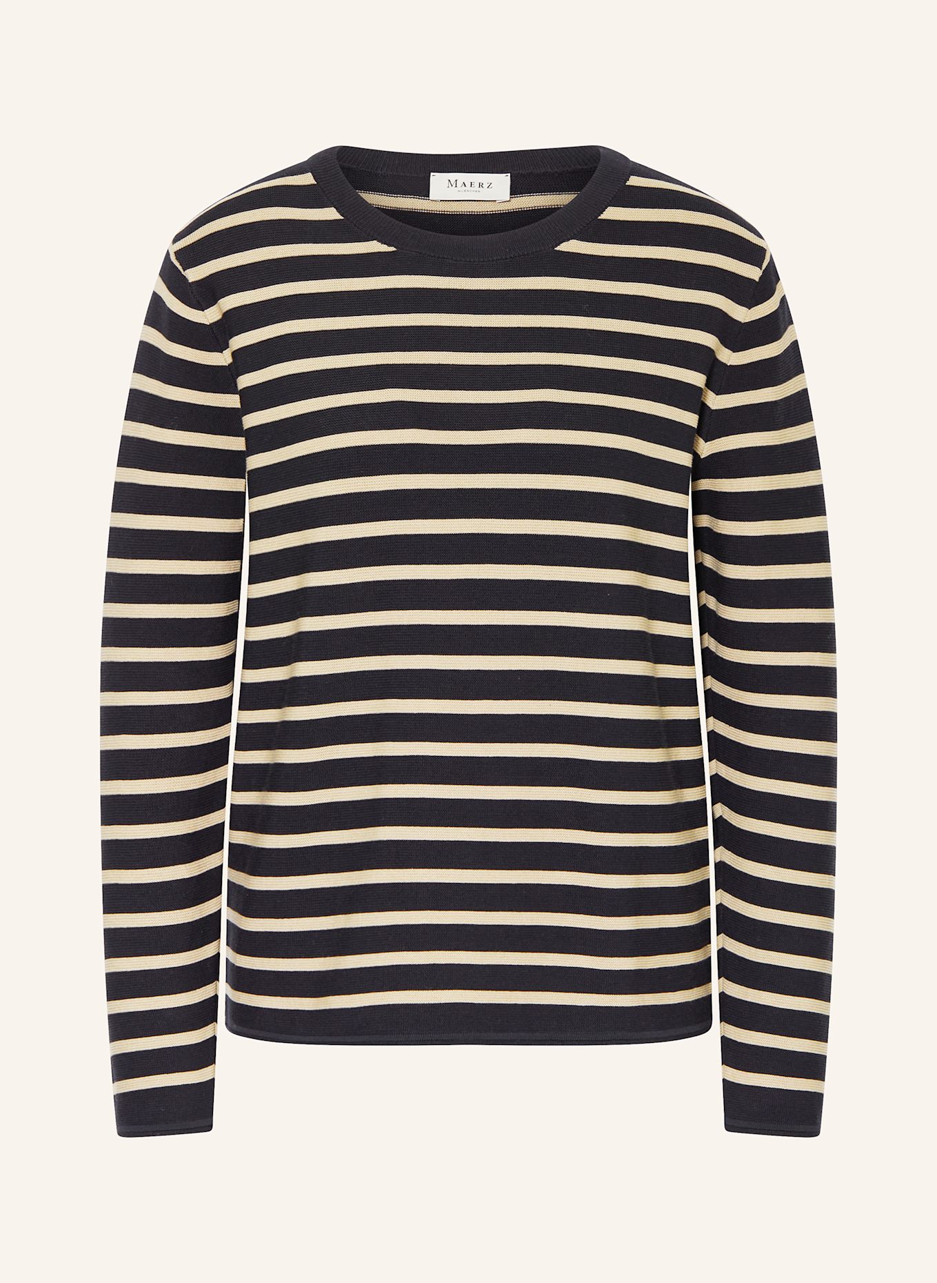 MAERZ MUENCHEN Pullover: DUNKELBLAU/ BEIGE