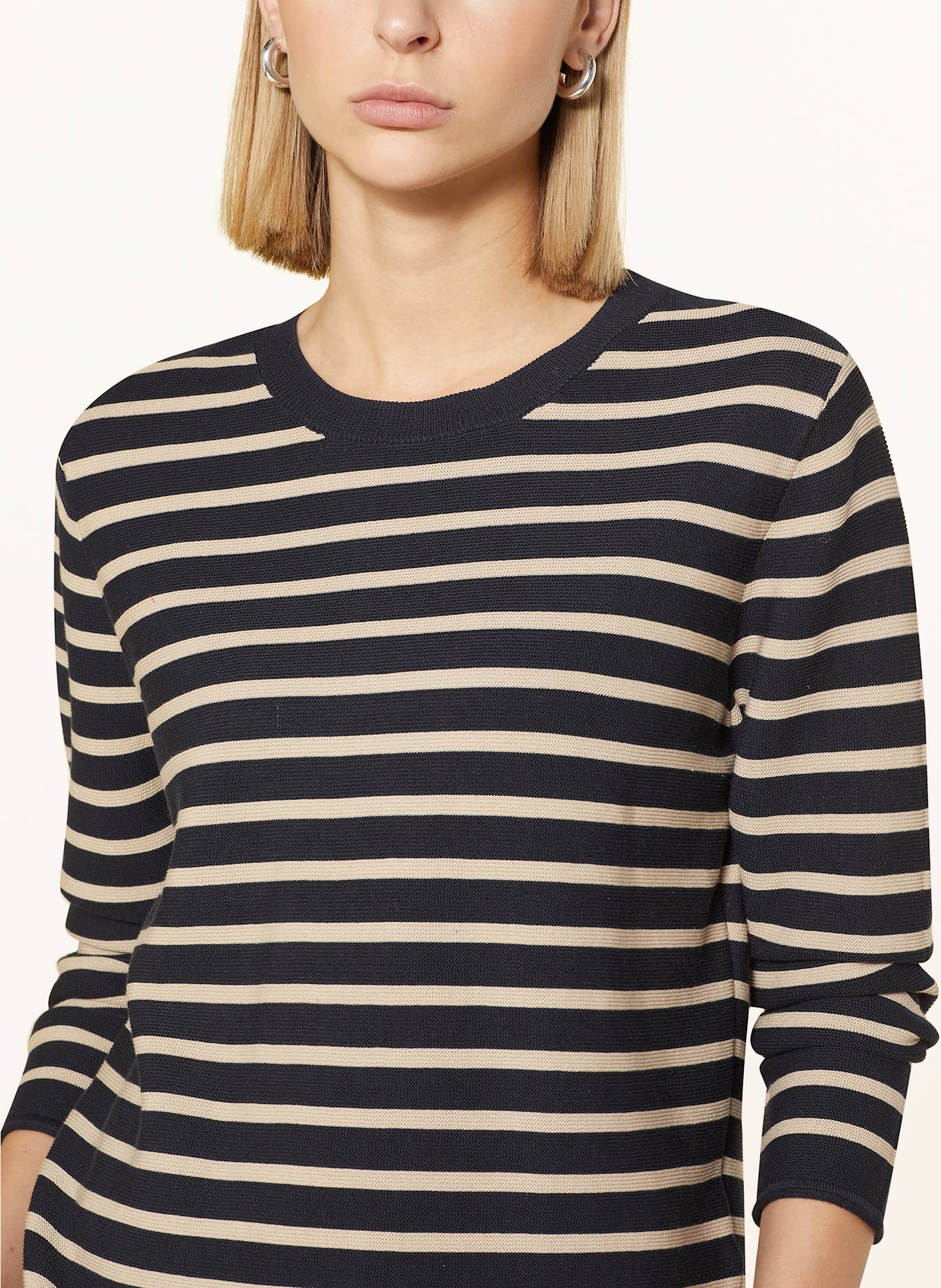 MAERZ MUENCHEN Pullover: DUNKELBLAU/ BEIGE