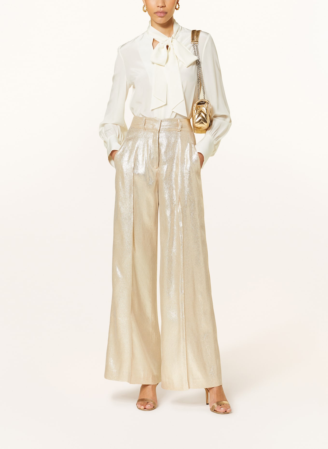 SLY 010 Marlenehose FLORA mit Glitzergarn: GOLD