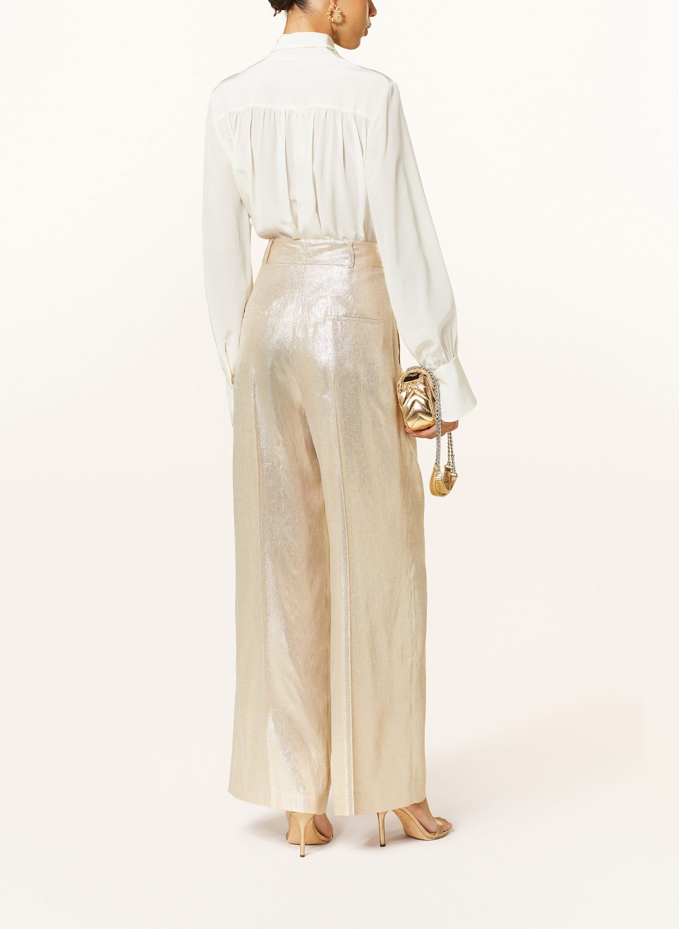 SLY 010 Marlenehose FLORA mit Glitzergarn: GOLD