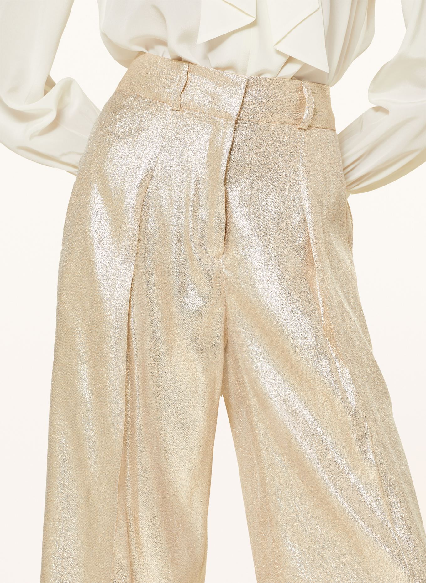 SLY 010 Marlenehose FLORA mit Glitzergarn: GOLD