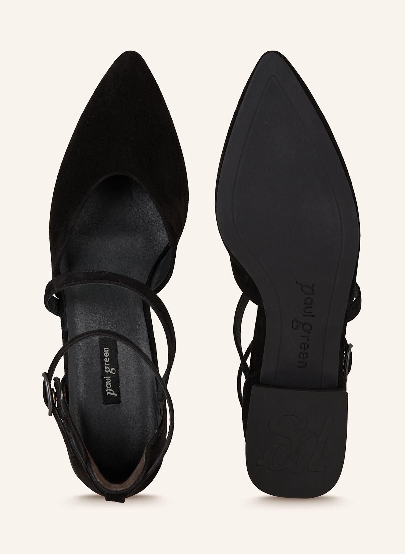 paul green Mary-Jane-Ballerinas: SCHWARZ