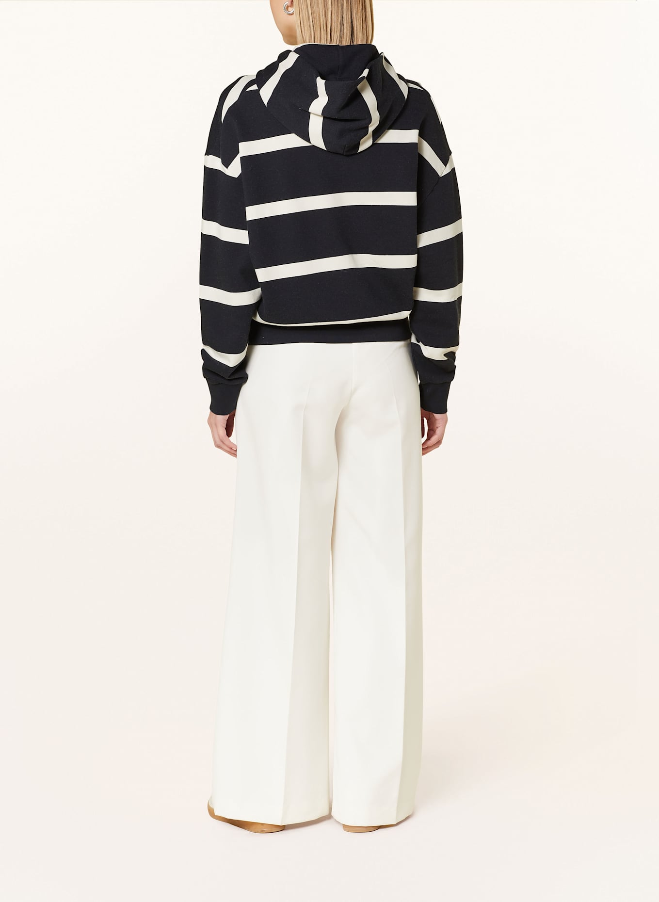 Marc O'Polo Hoodie: DUNKELBLAU/ WEISS