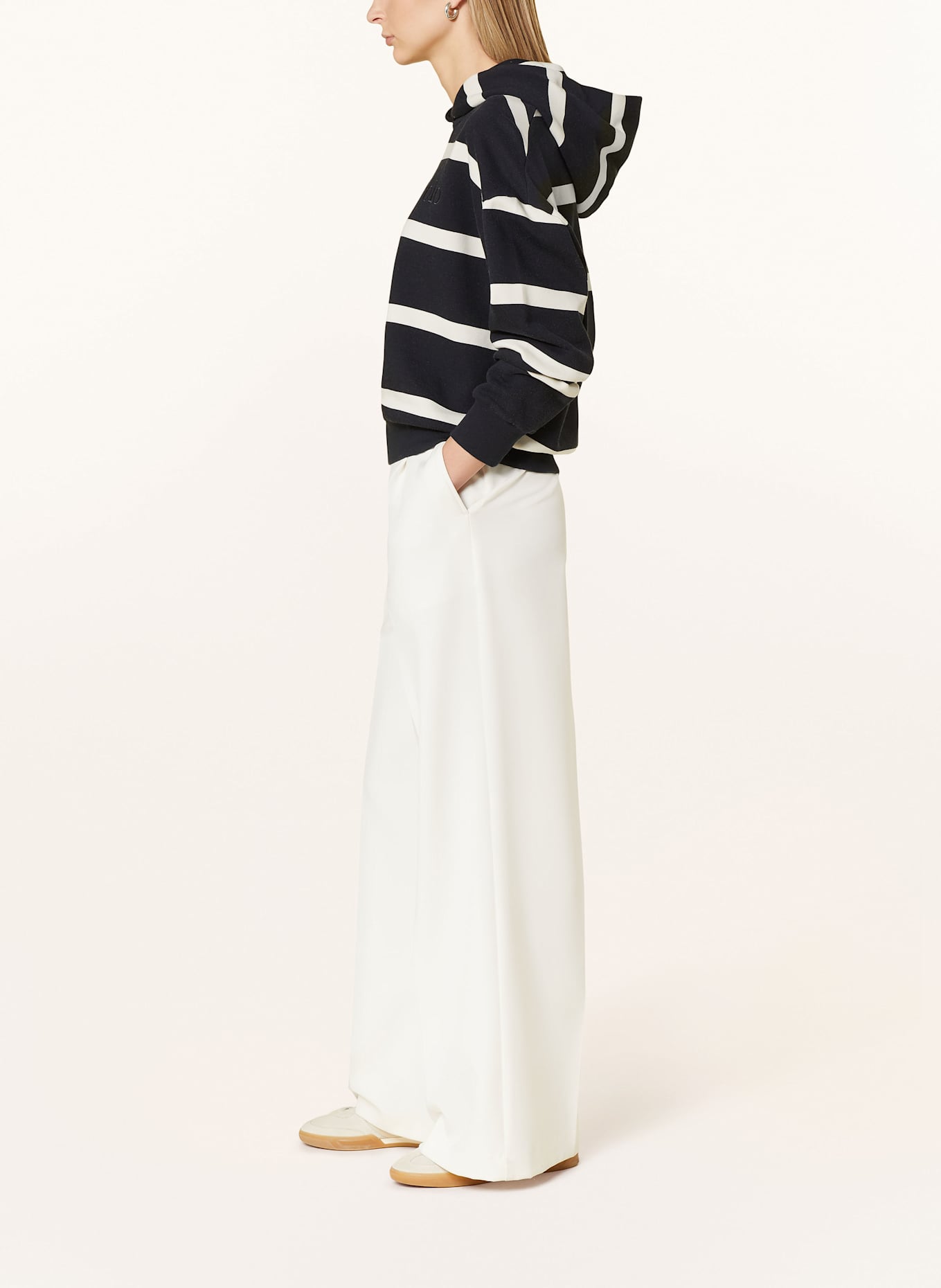 Marc O'Polo Hoodie: DUNKELBLAU/ WEISS