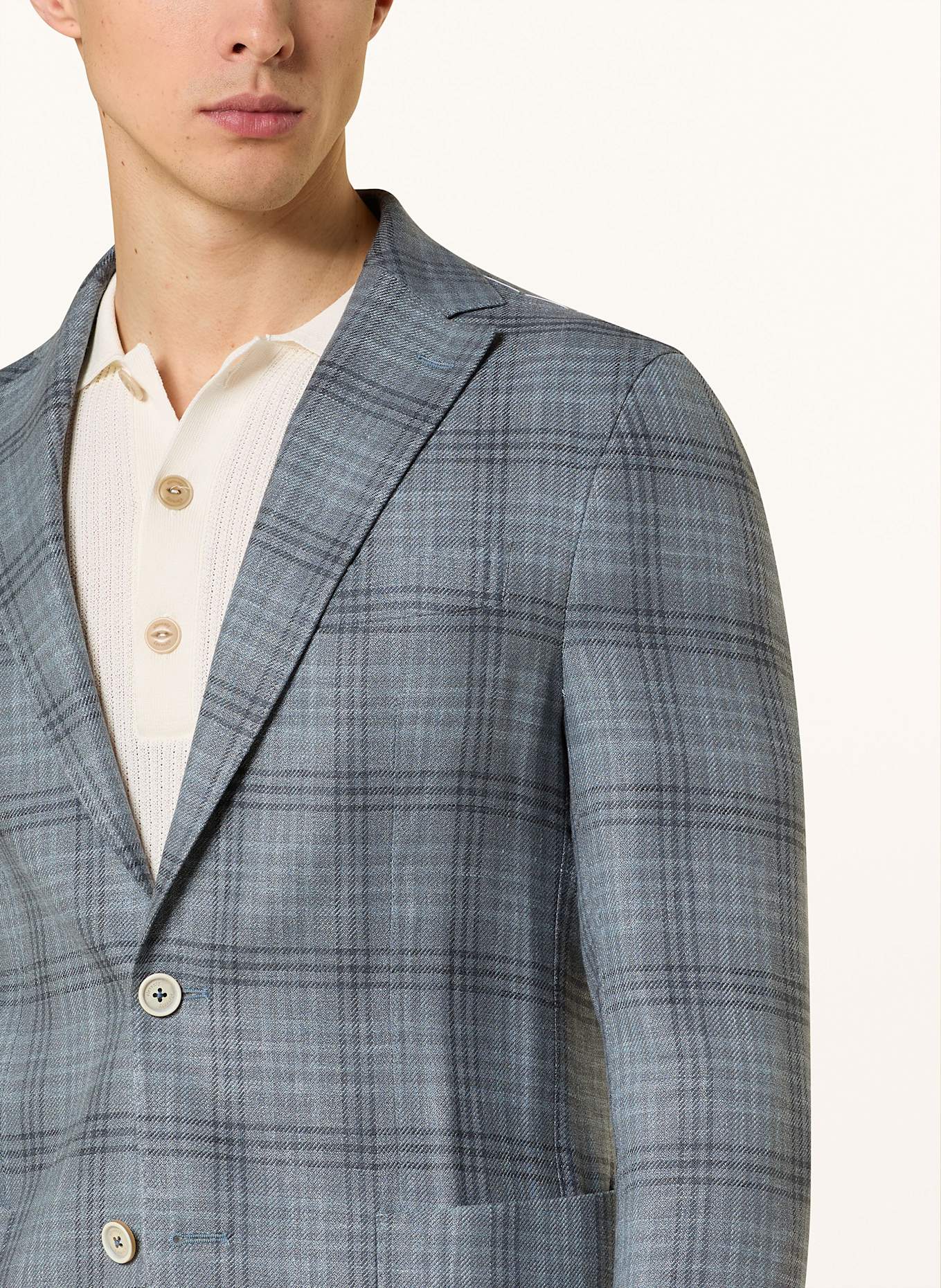 eleventy Marynarka extra slim fit: SZARONIEBIESKI / SZARY / CZIEMNOSZARY