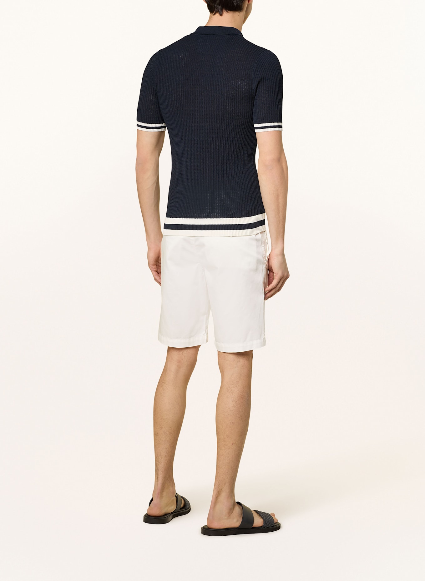eleventy Knitted polo shirt: DARK BLUE