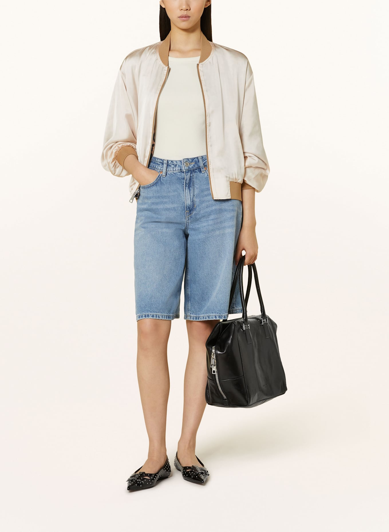 Lala Berlin Blouson JESSA: CREME / BEIGE / SCHWARZ