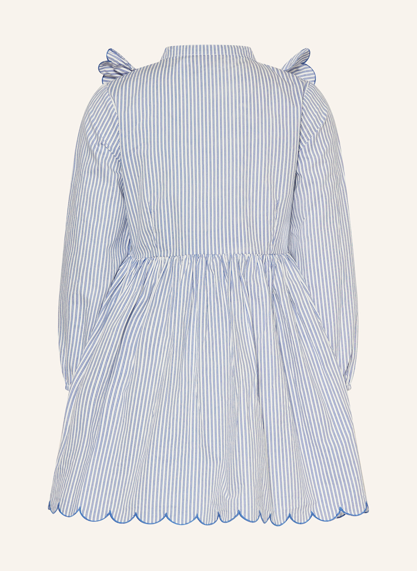 MarMar Kleid DEIDRA mit Rüschen: WEISS/ BLAU