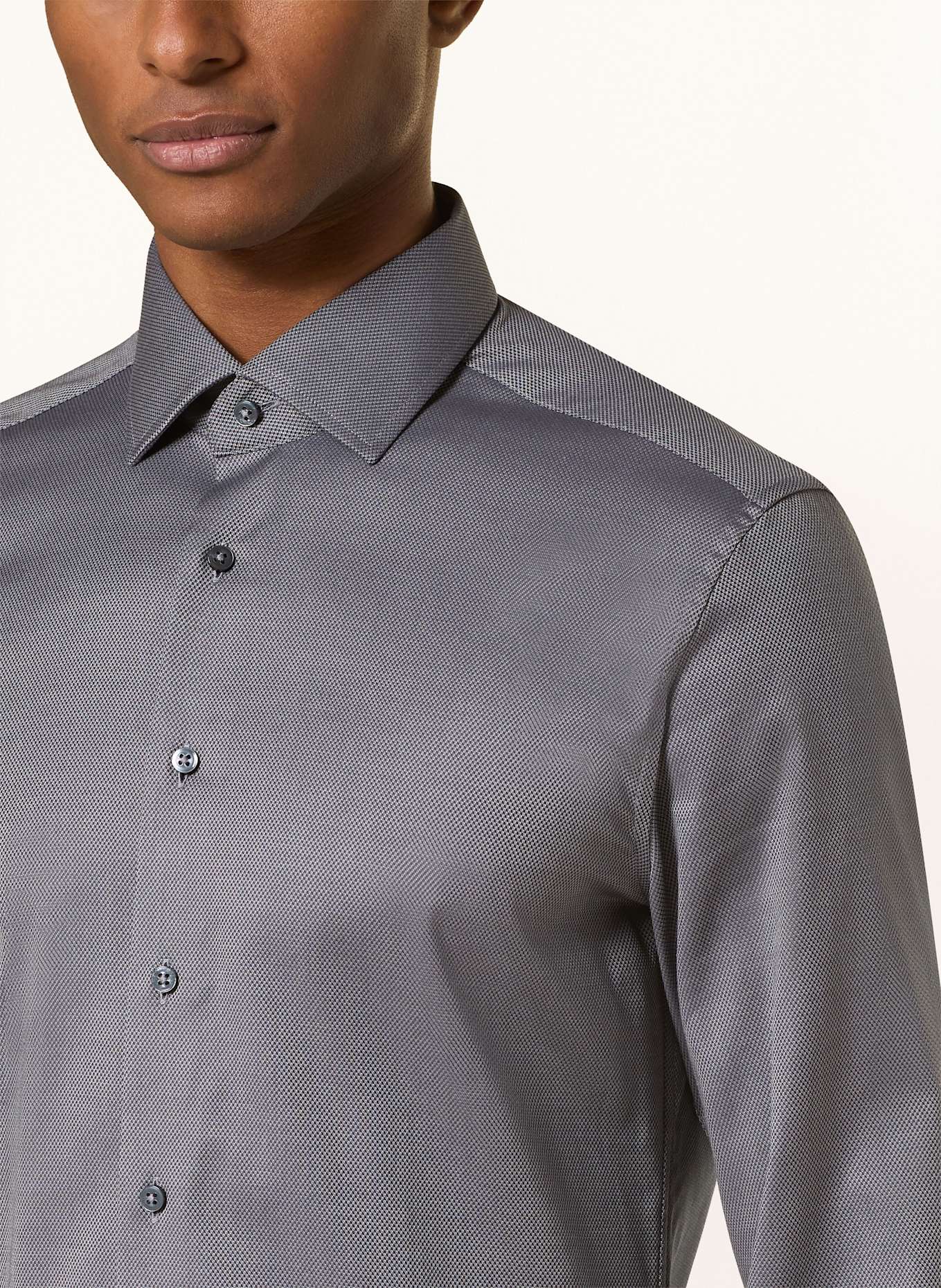 1863 by ETERNA Hemd Slim Fit: DUNKELGRAU